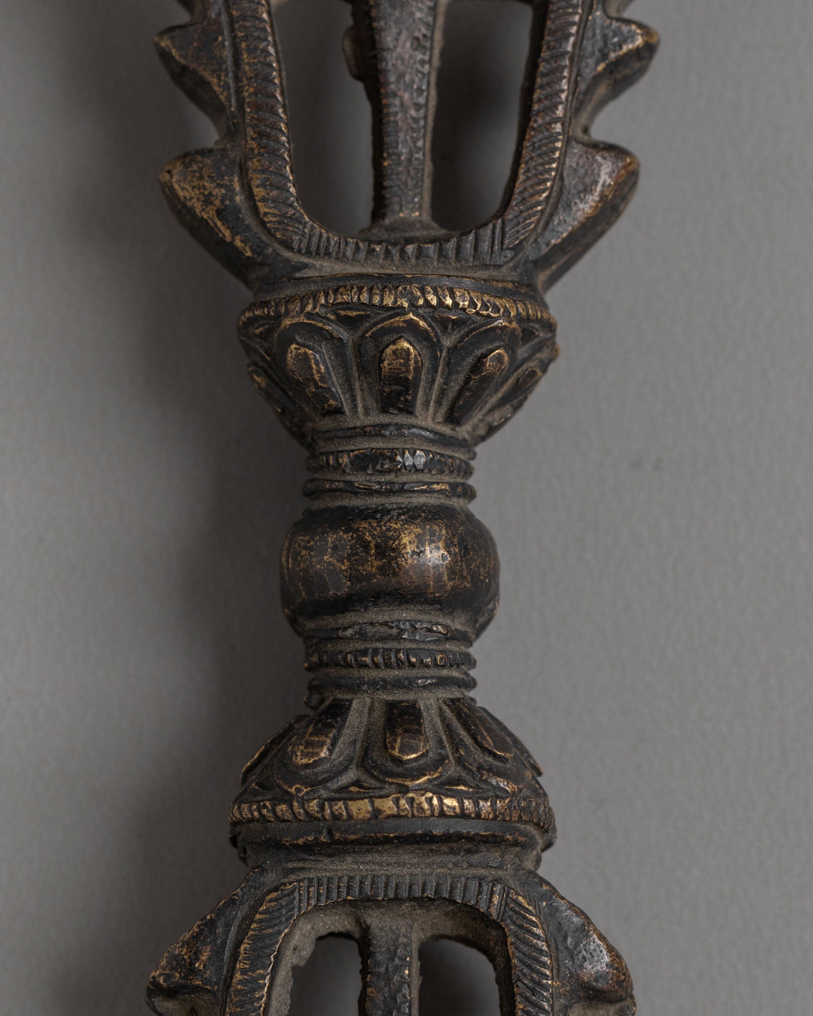 Opened Pronged Meditation Vajra | Brass Tool for Spiritual Focus and Transformation