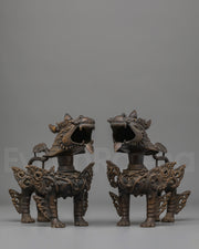 Traditional Tibetan Lion Set