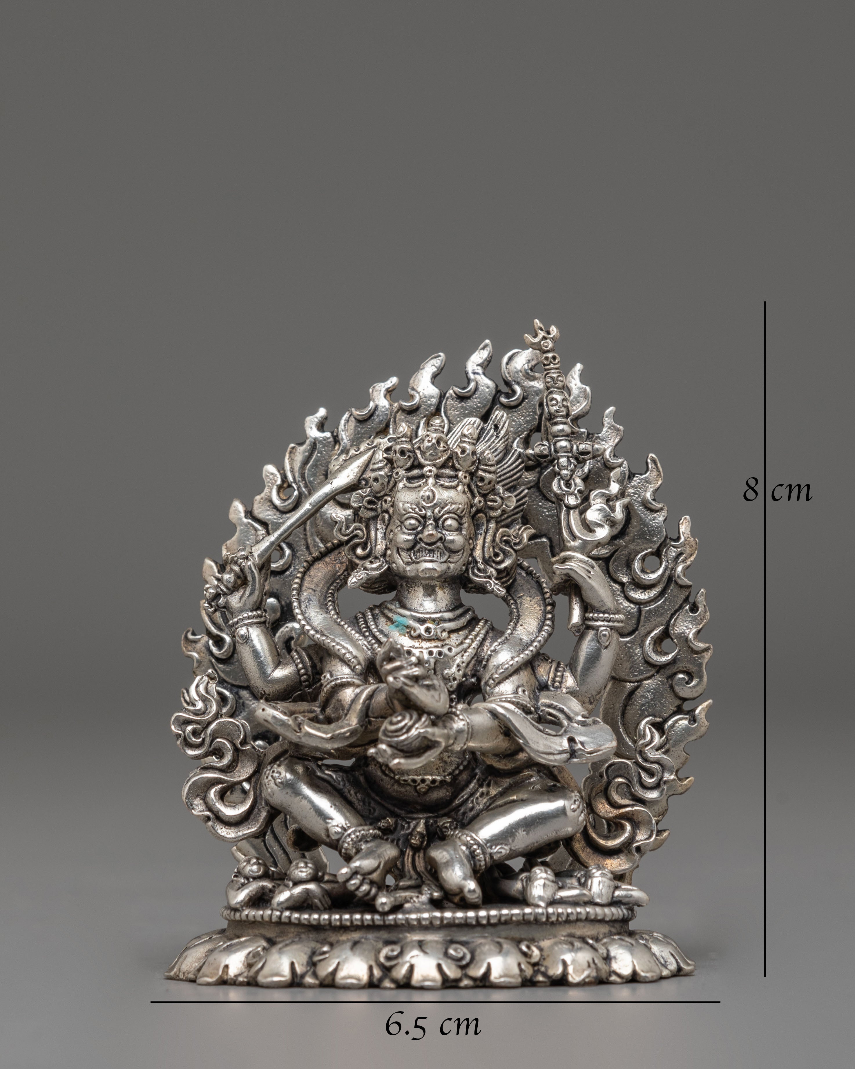 Tibetan Statue of 4 Armed Mahakala | Spiritual Protection Idol