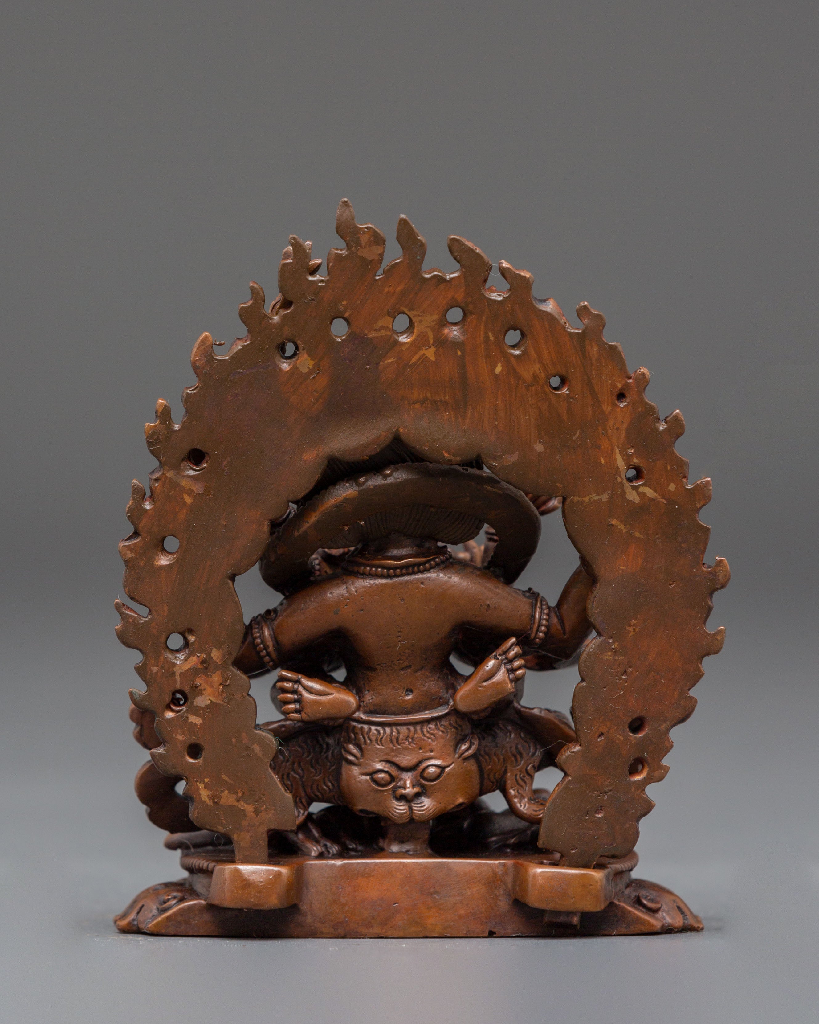 Buddhist Guardian 4 Armed Mahakala | Tibetan Wrathful God Figurine