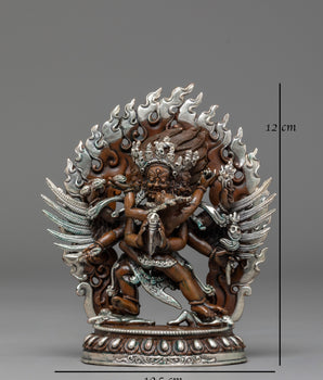Handmade Vajrakilaya Buddhist Statue | Tibetan Wrathful Deity Sculpture