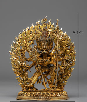 Statue of Tantric Deity Chakrasambhara | Handmade Buddhist Sculpture
