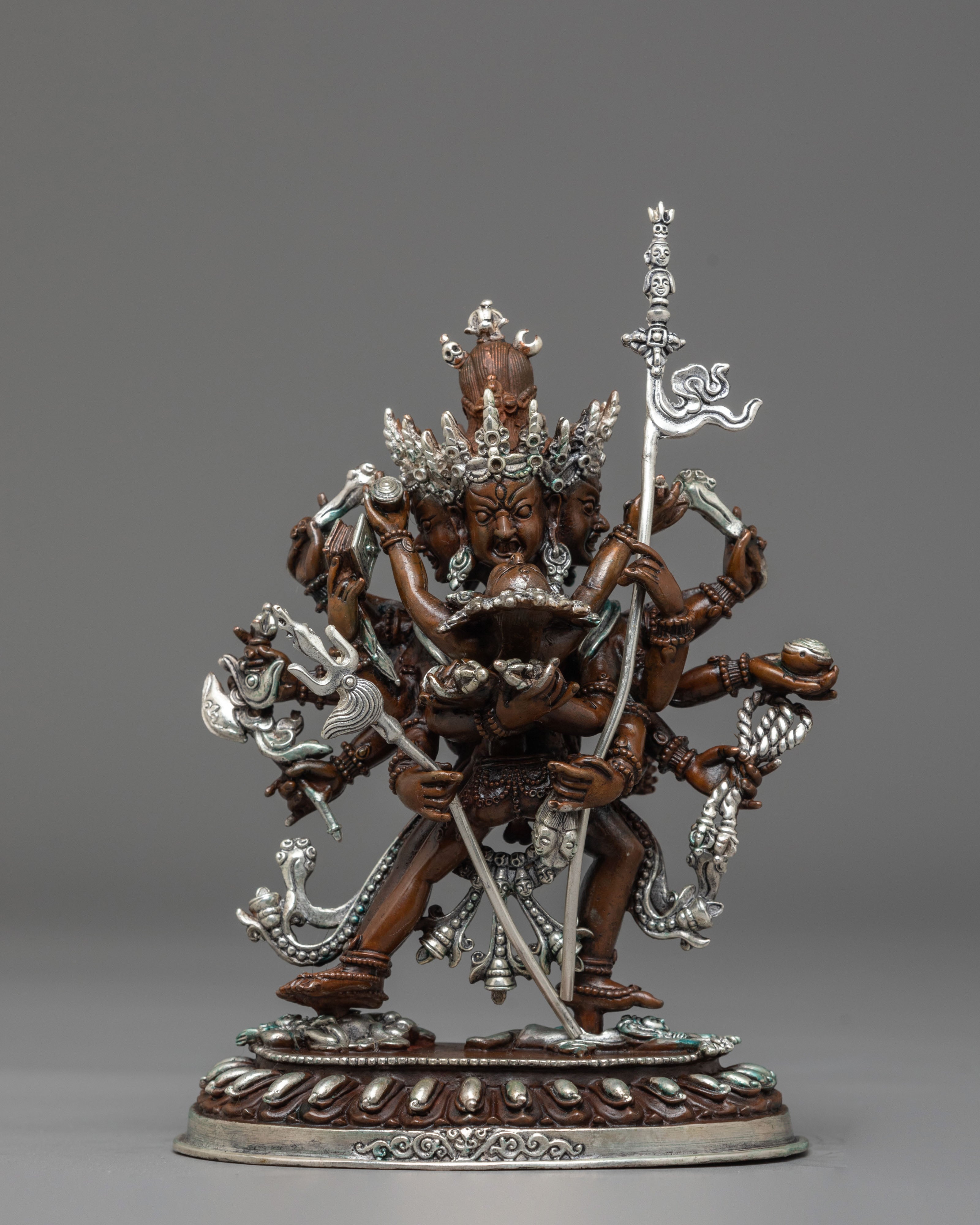 Buddhist Deity Chakrasambhara | Tibetan Sculpture for Meditation