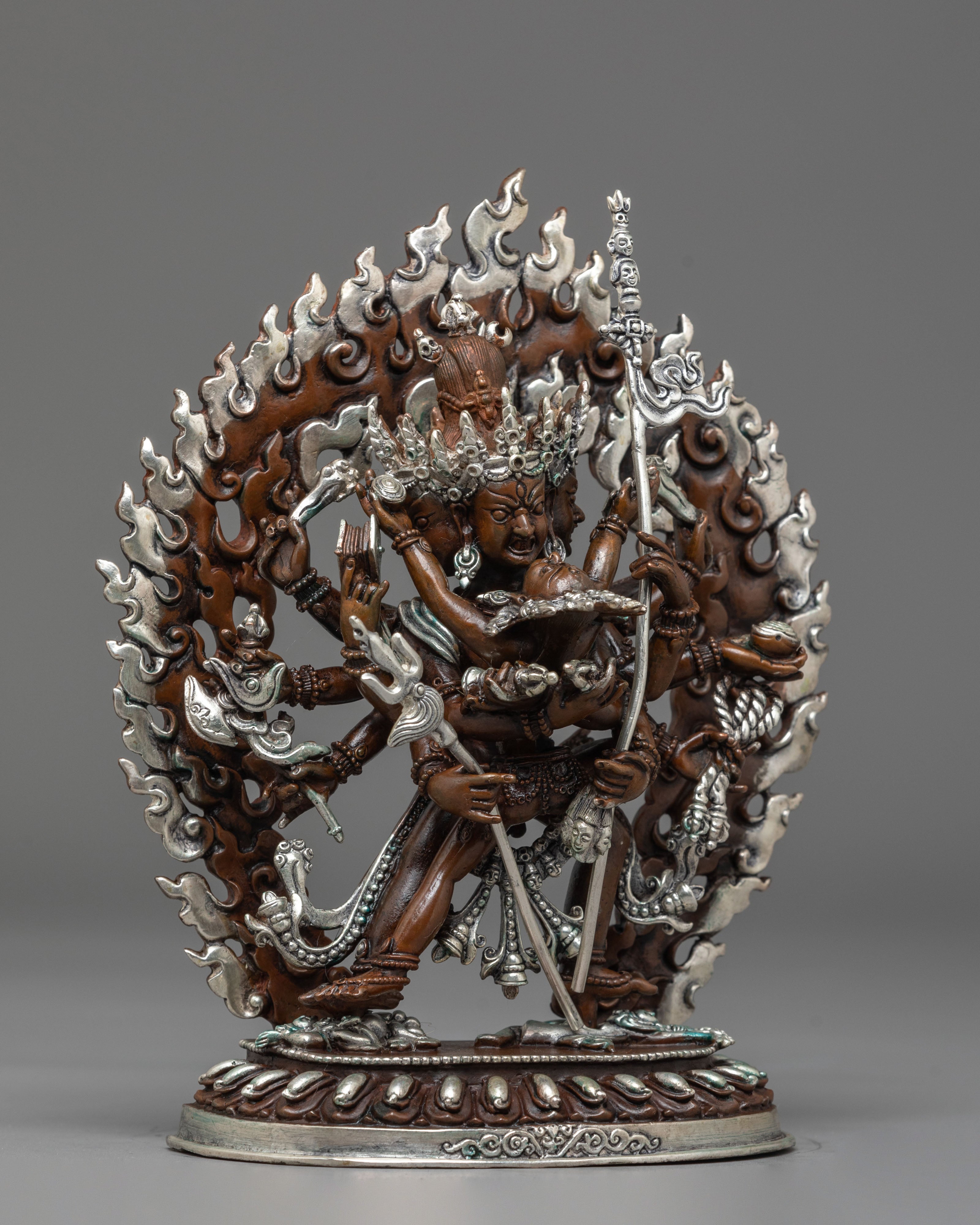 Buddhist Deity Chakrasambhara | Tibetan Sculpture for Meditation