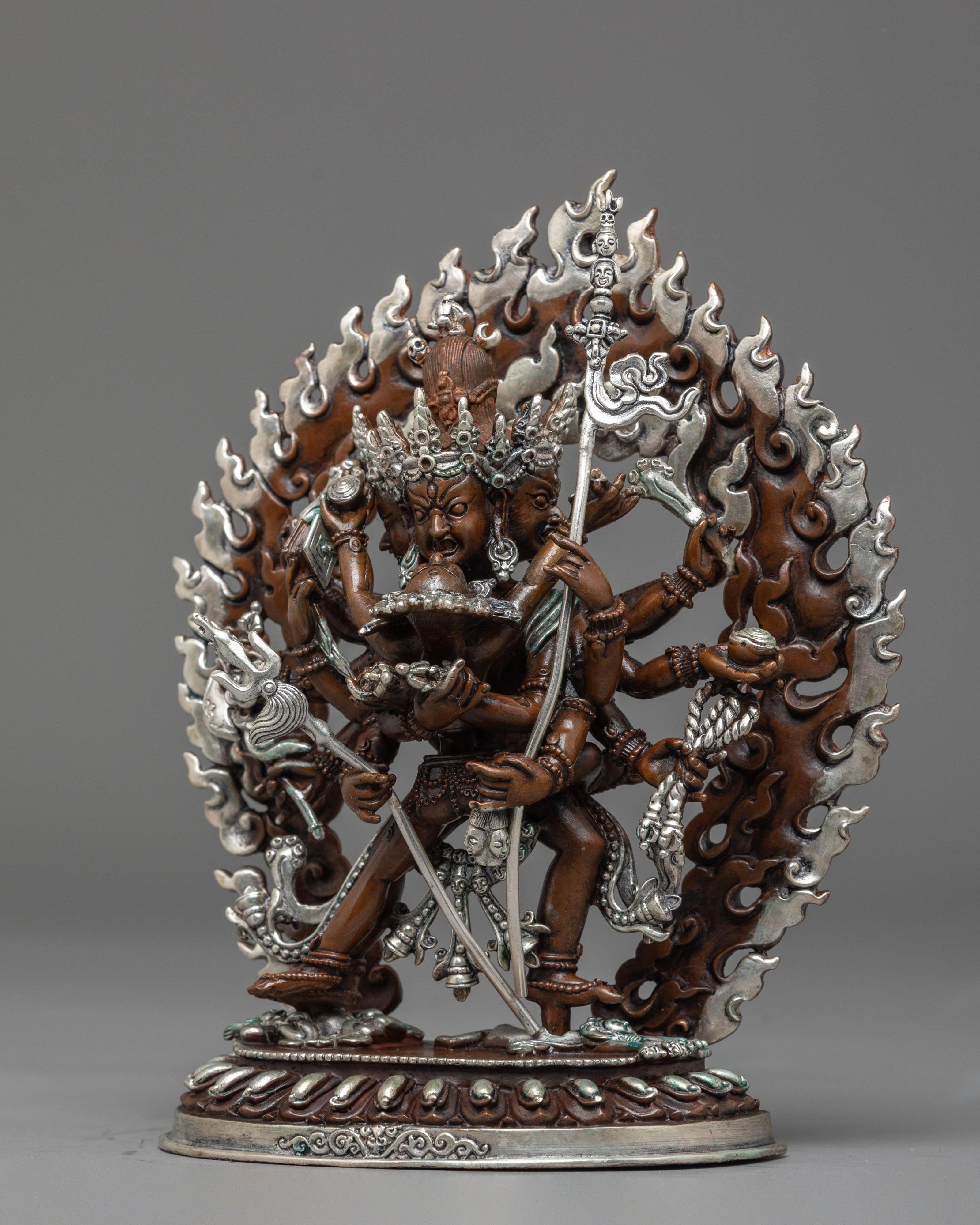 Buddhist Deity Chakrasambhara | Tibetan Sculpture for Meditation