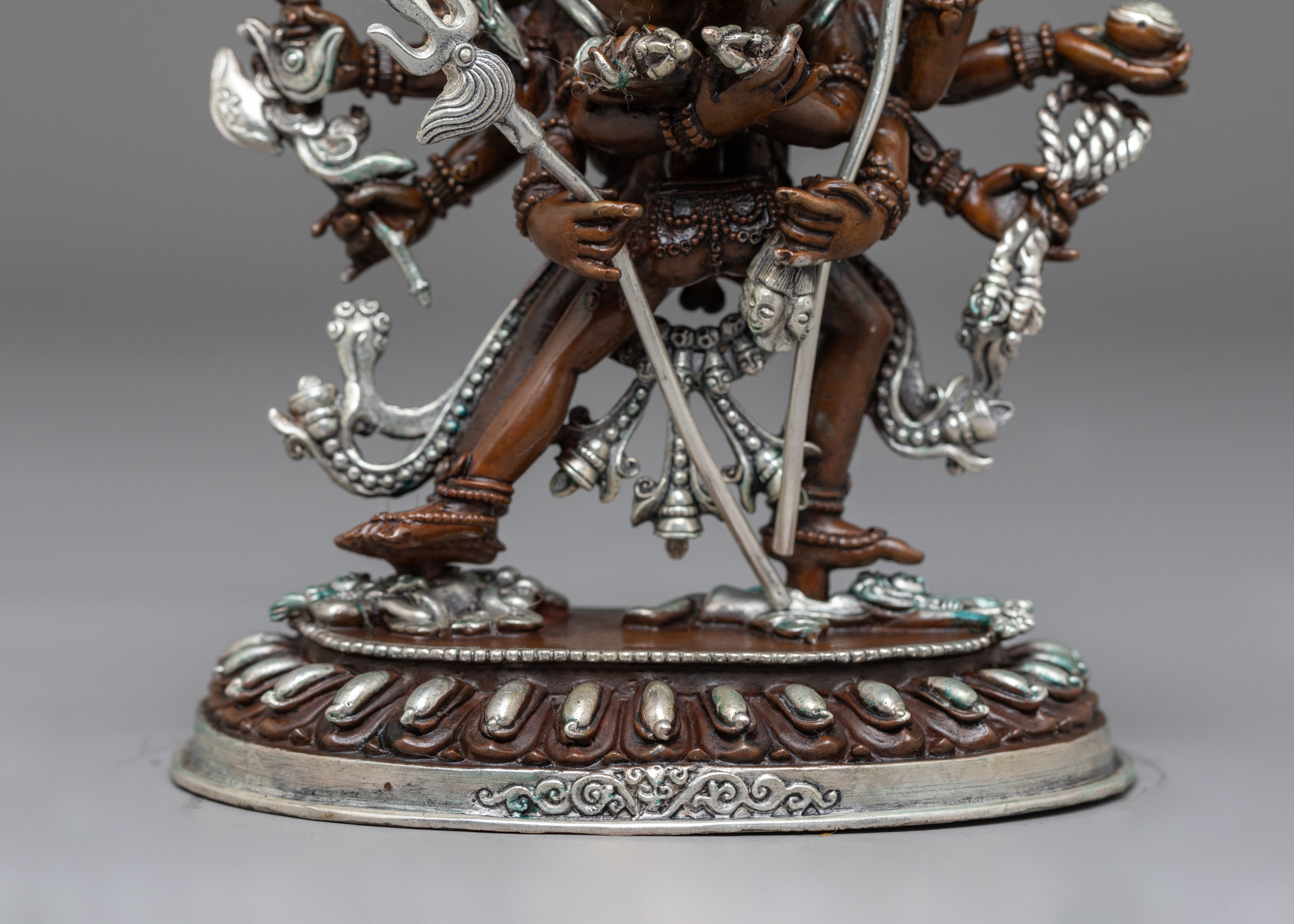 Buddhist Deity Chakrasambhara | Tibetan Sculpture for Meditation