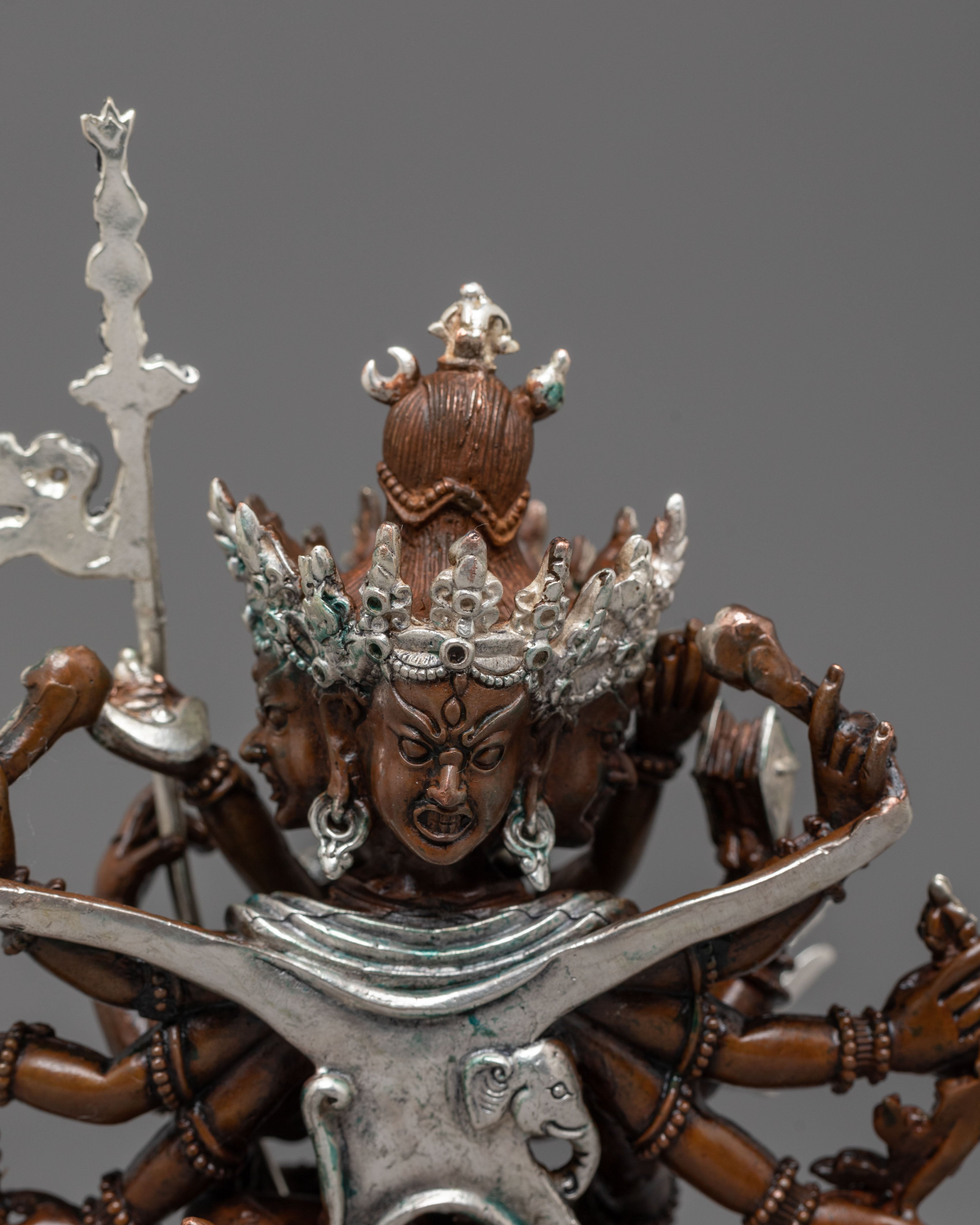 Buddhist Deity Chakrasambhara | Tibetan Sculpture for Meditation