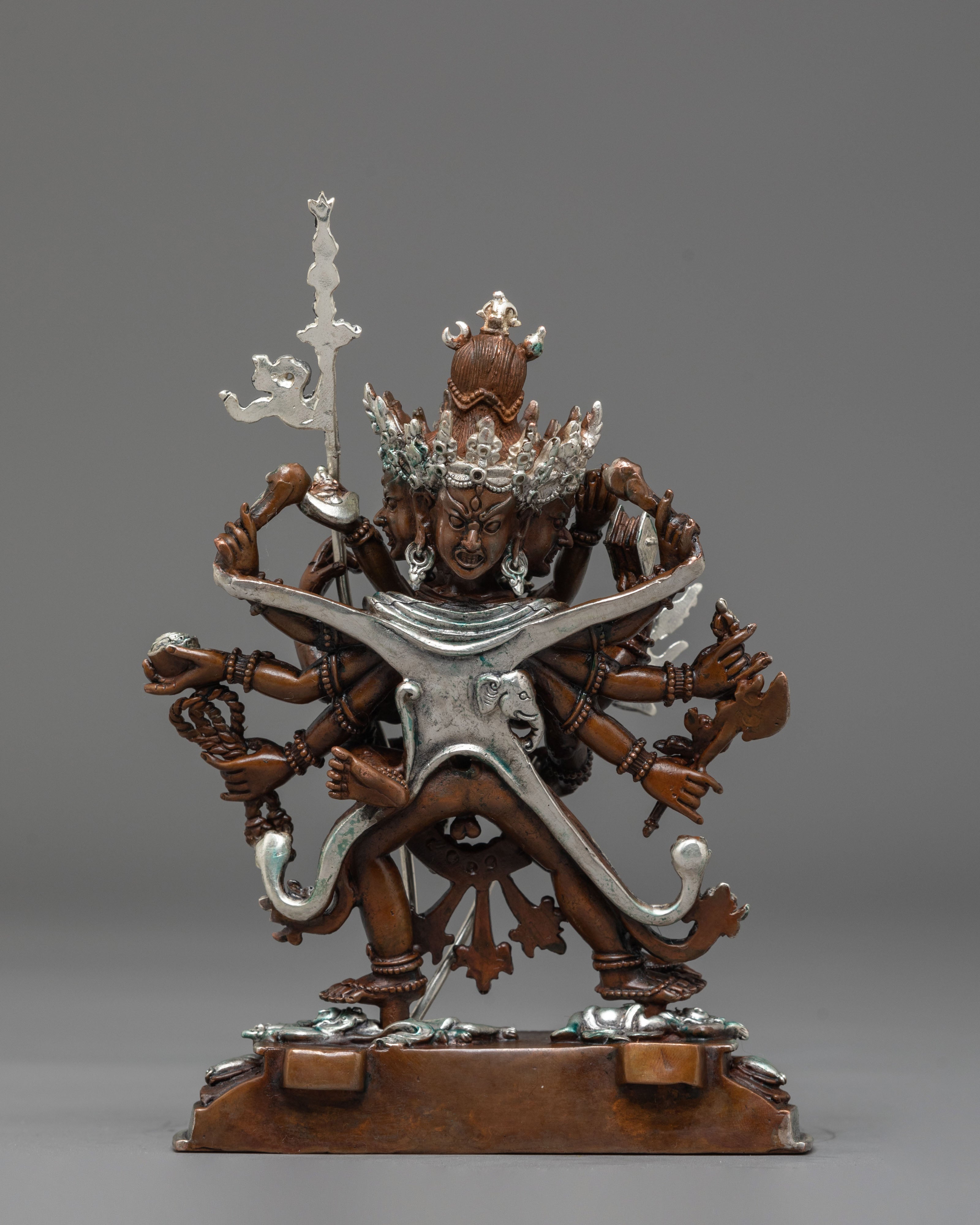 Buddhist Deity Chakrasambhara | Tibetan Sculpture for Meditation
