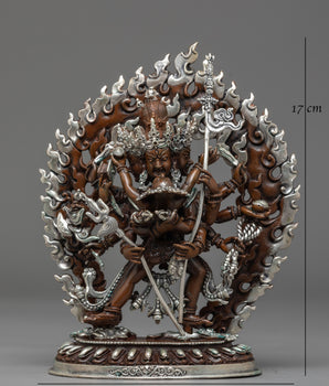 Buddhist Deity Chakrasambhara | Tibetan Sculpture for Meditation