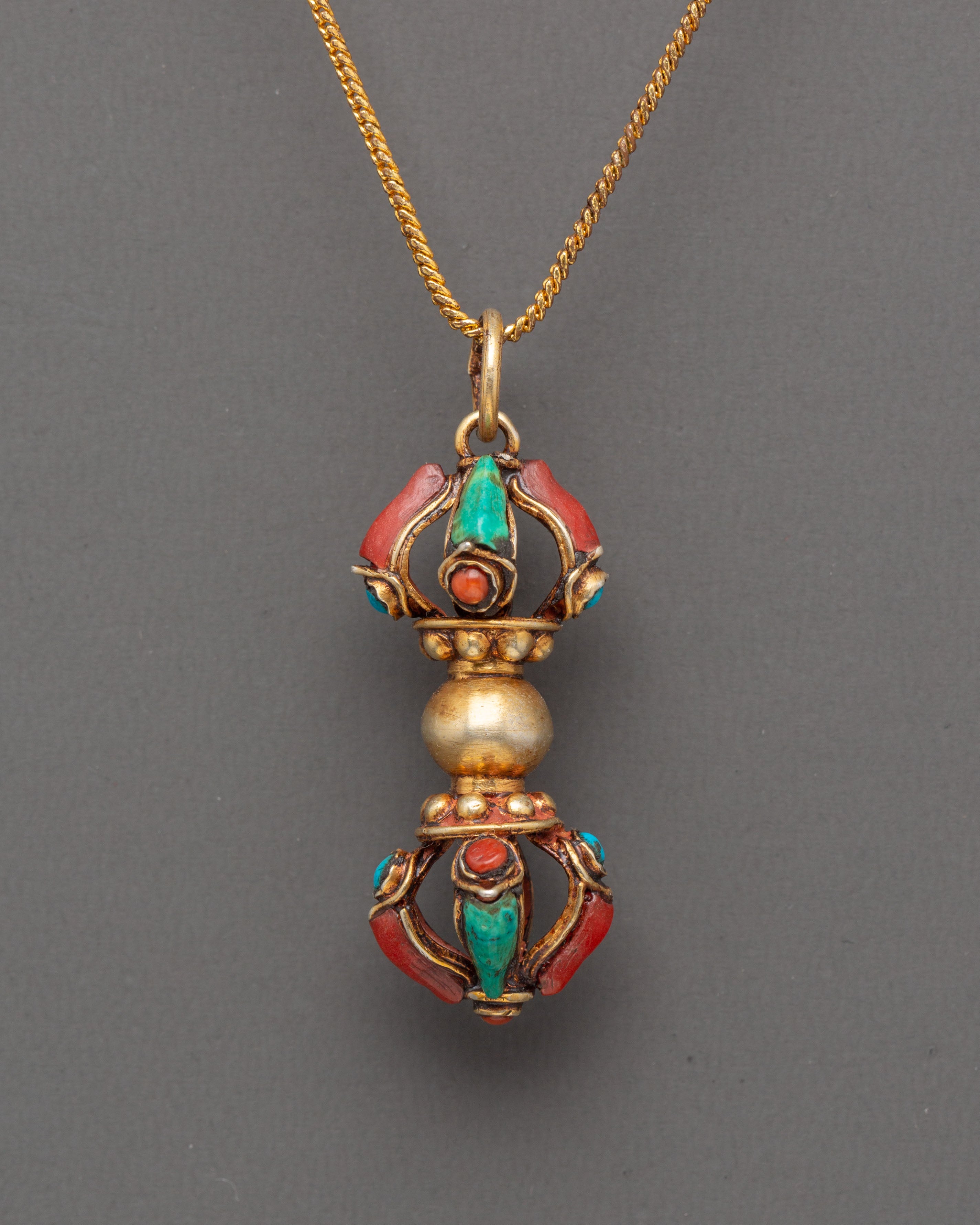 Gold Plated Vajra Dorje Locket | A Sacred Symbol of Power and Protection