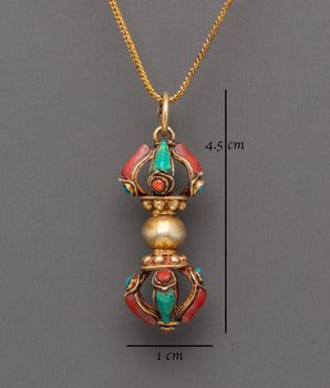 Gold Plated Vajra Dorje Locket | A Sacred Symbol of Power and Protection