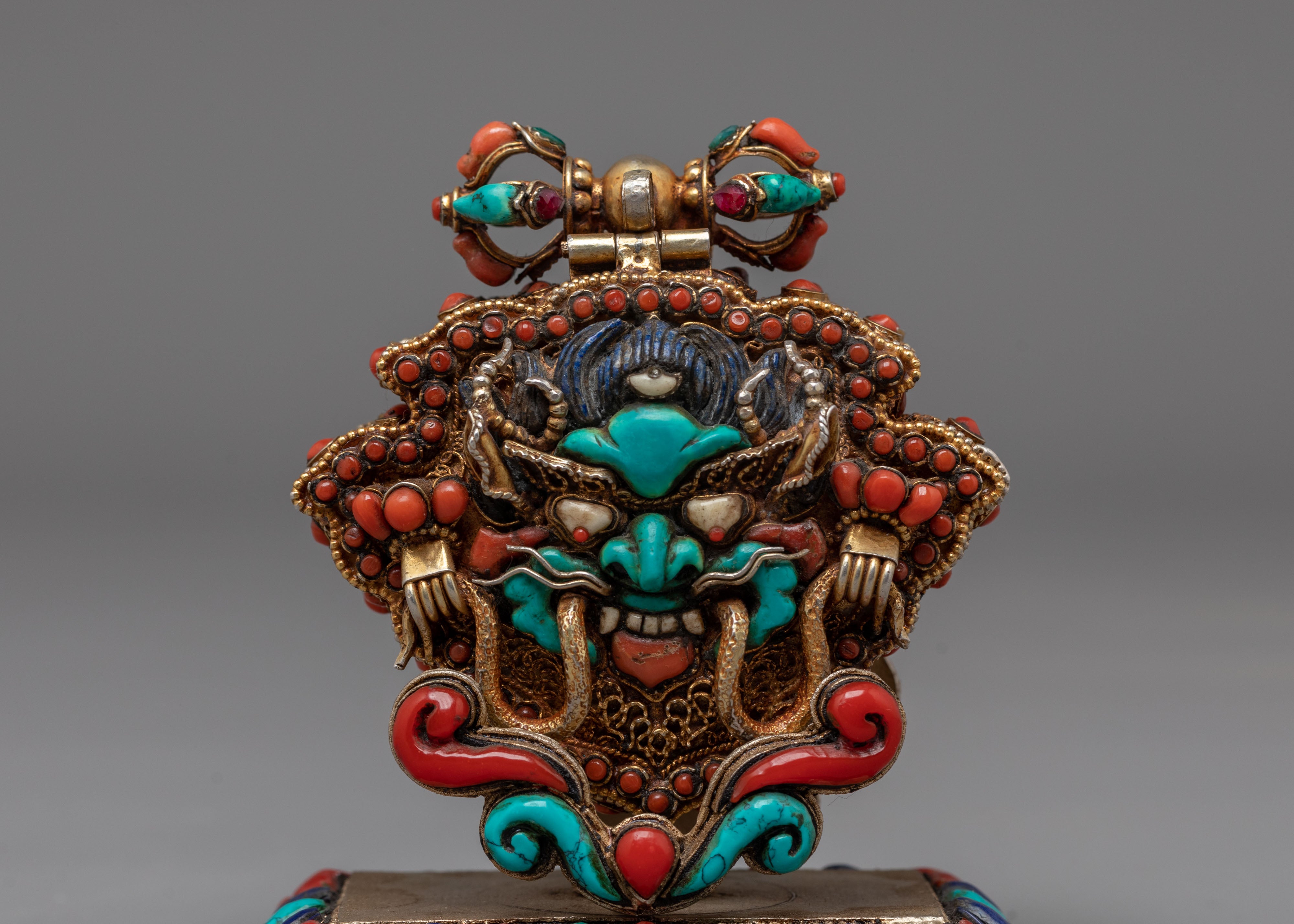 Divine Bird Garuda Ghau Box | Tibetan Buddhist Protective Amulet