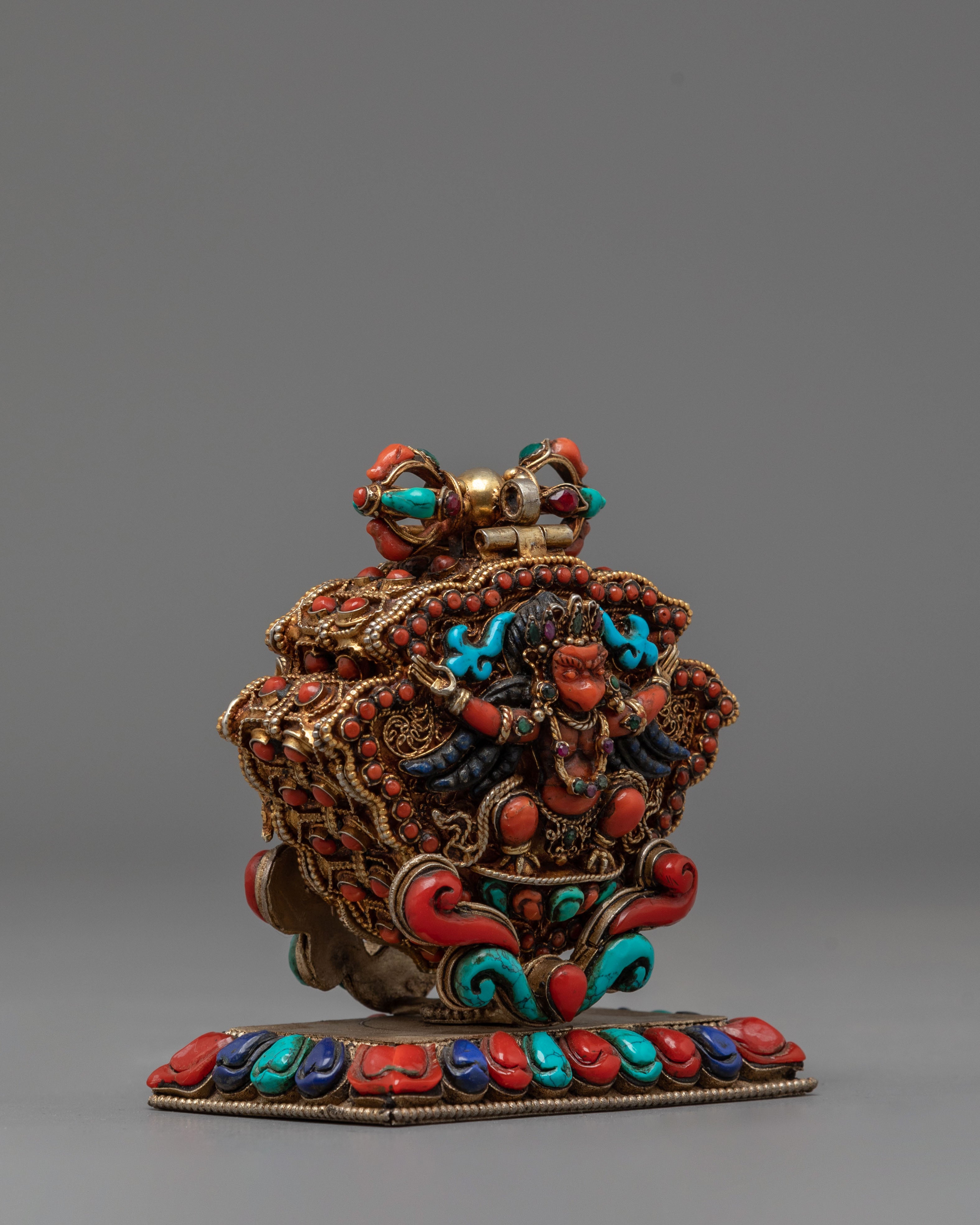 Divine Bird Garuda Ghau Box | Tibetan Buddhist Protective Amulet