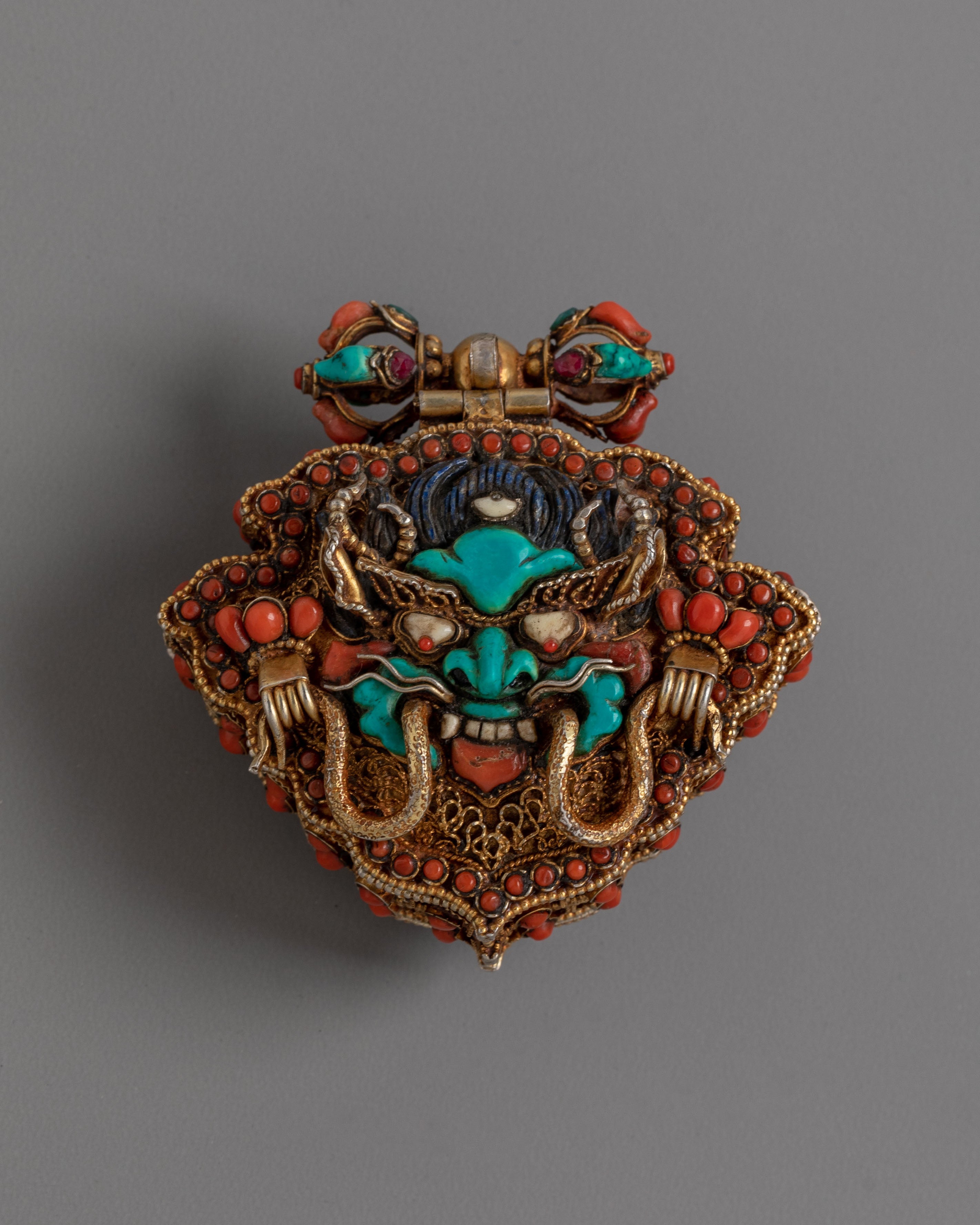 Divine Bird Garuda Ghau Box | Tibetan Buddhist Protective Amulet