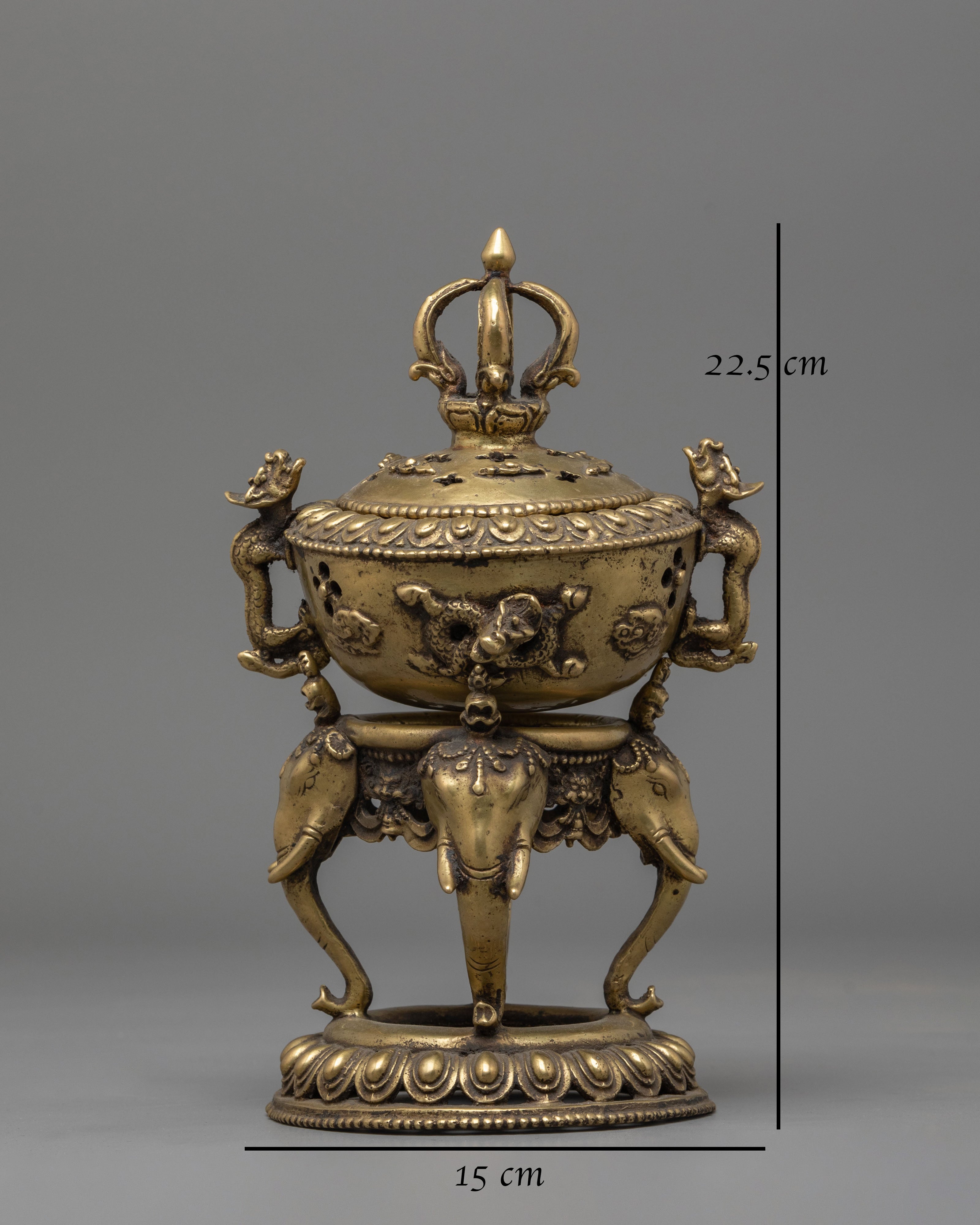 Incense Burner with Stand | Buddhist Altar Censer