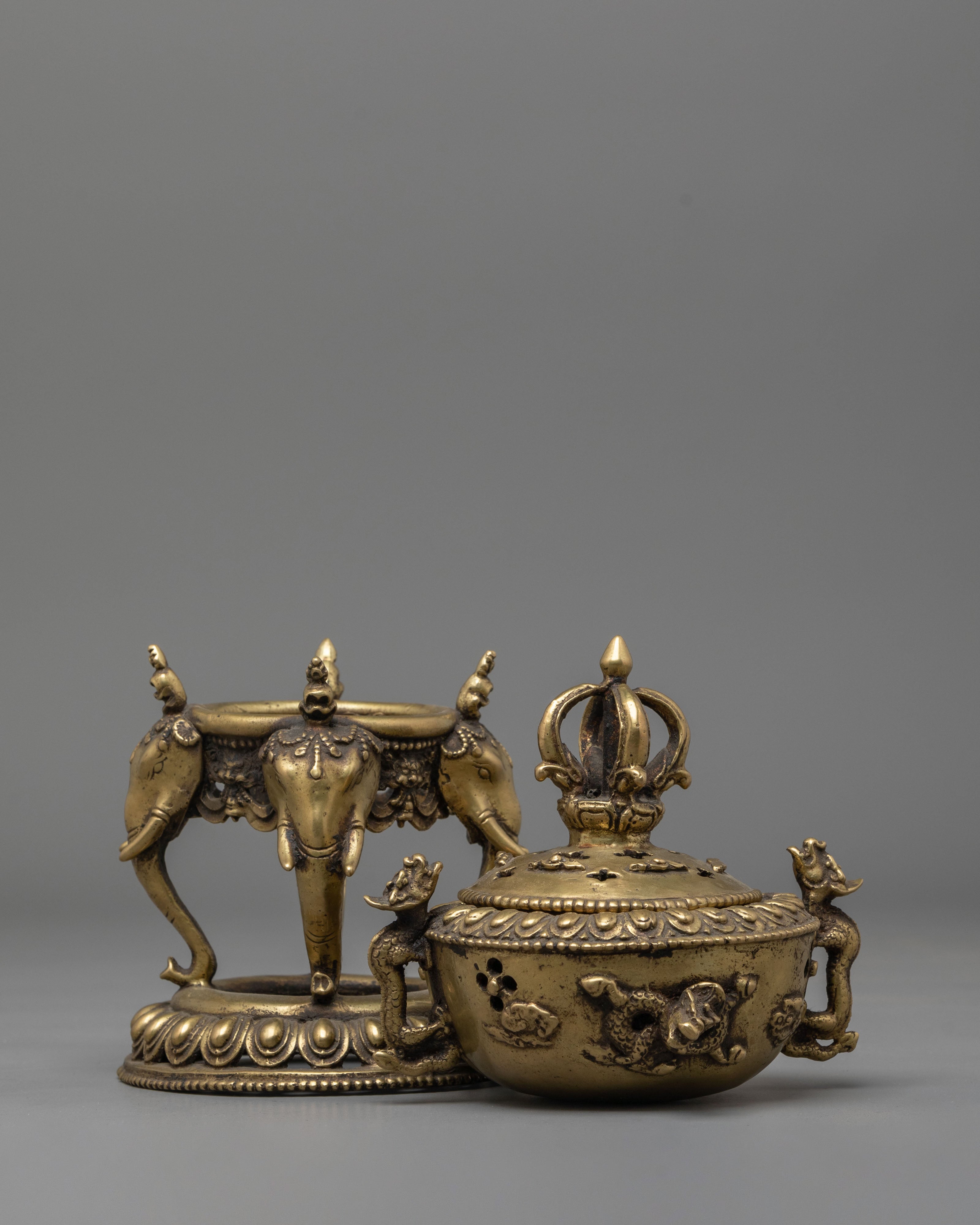 Incense Burner with Stand | Buddhist Altar Censer