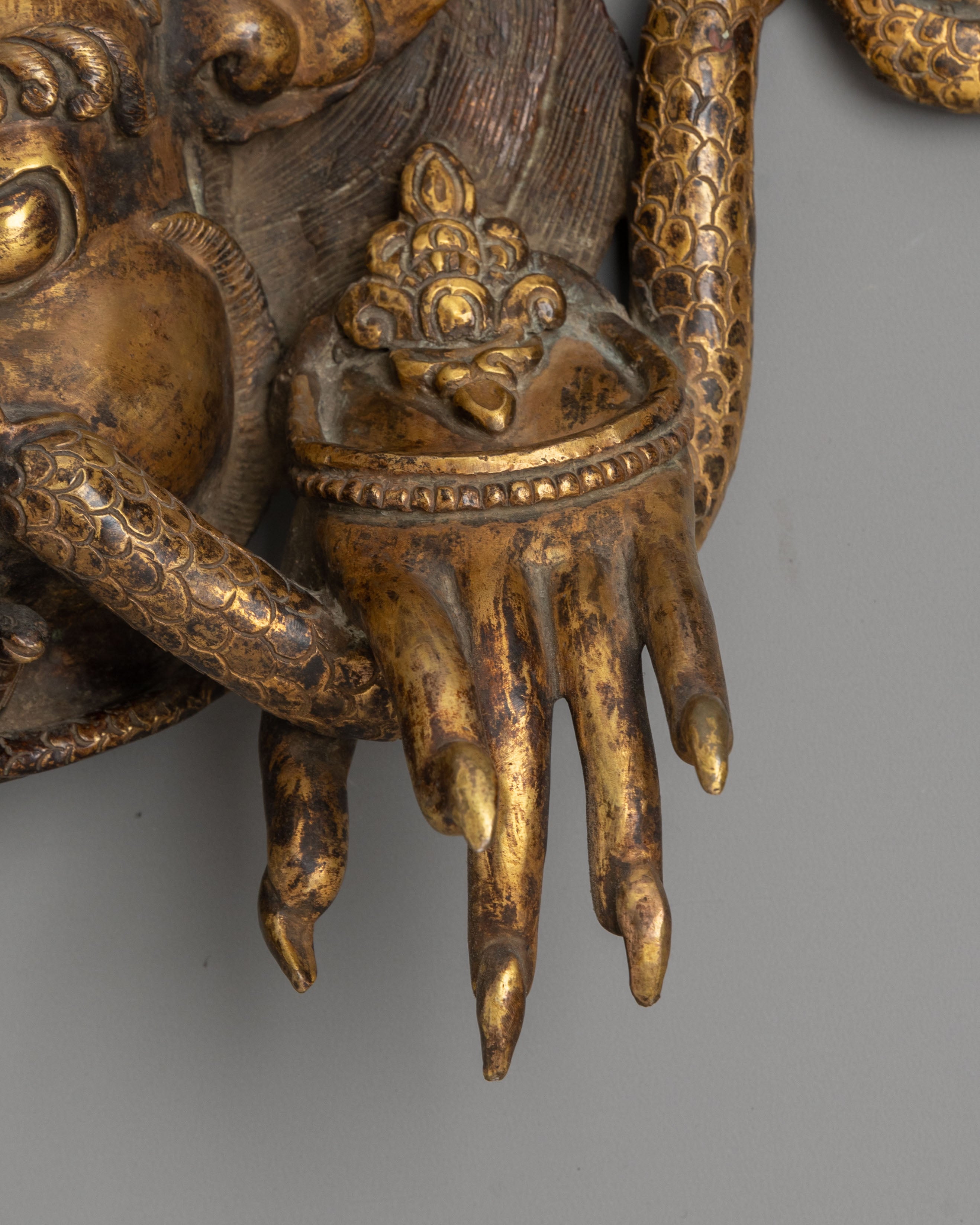 Handmade Buddhist Deity Garuda Wall Hanging | Mythical Bird Sculpture