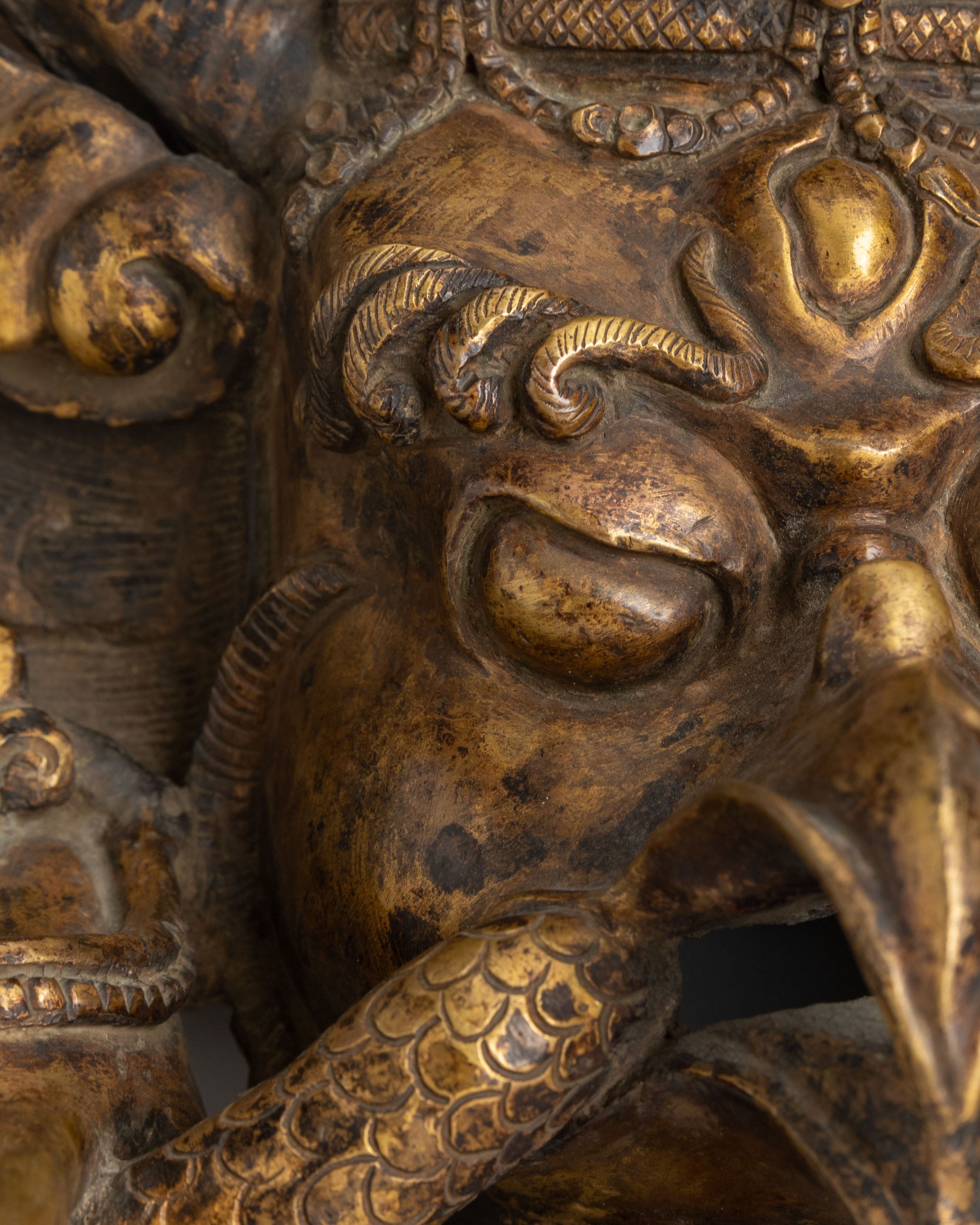 Handmade Buddhist Deity Garuda Wall Hanging | Mythical Bird Sculpture