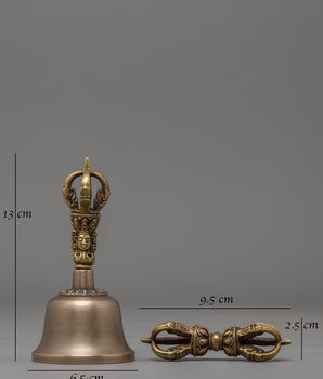 Handmade Tibetan Buddhist Bell and Vajra | Path to Enlightenment