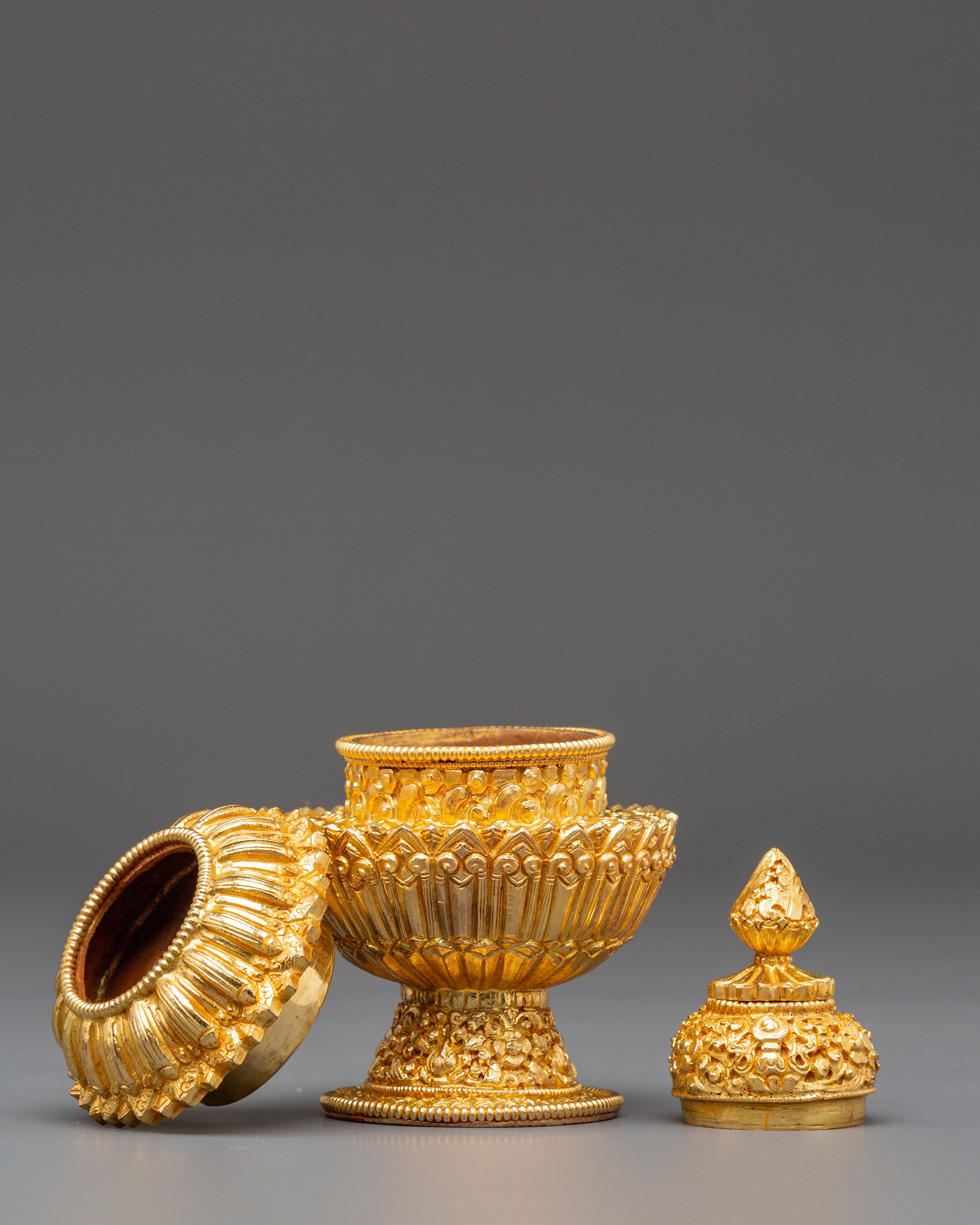Ceremonial Rice Pot | Tibetan Buddhist Offering Vessel for Ritual