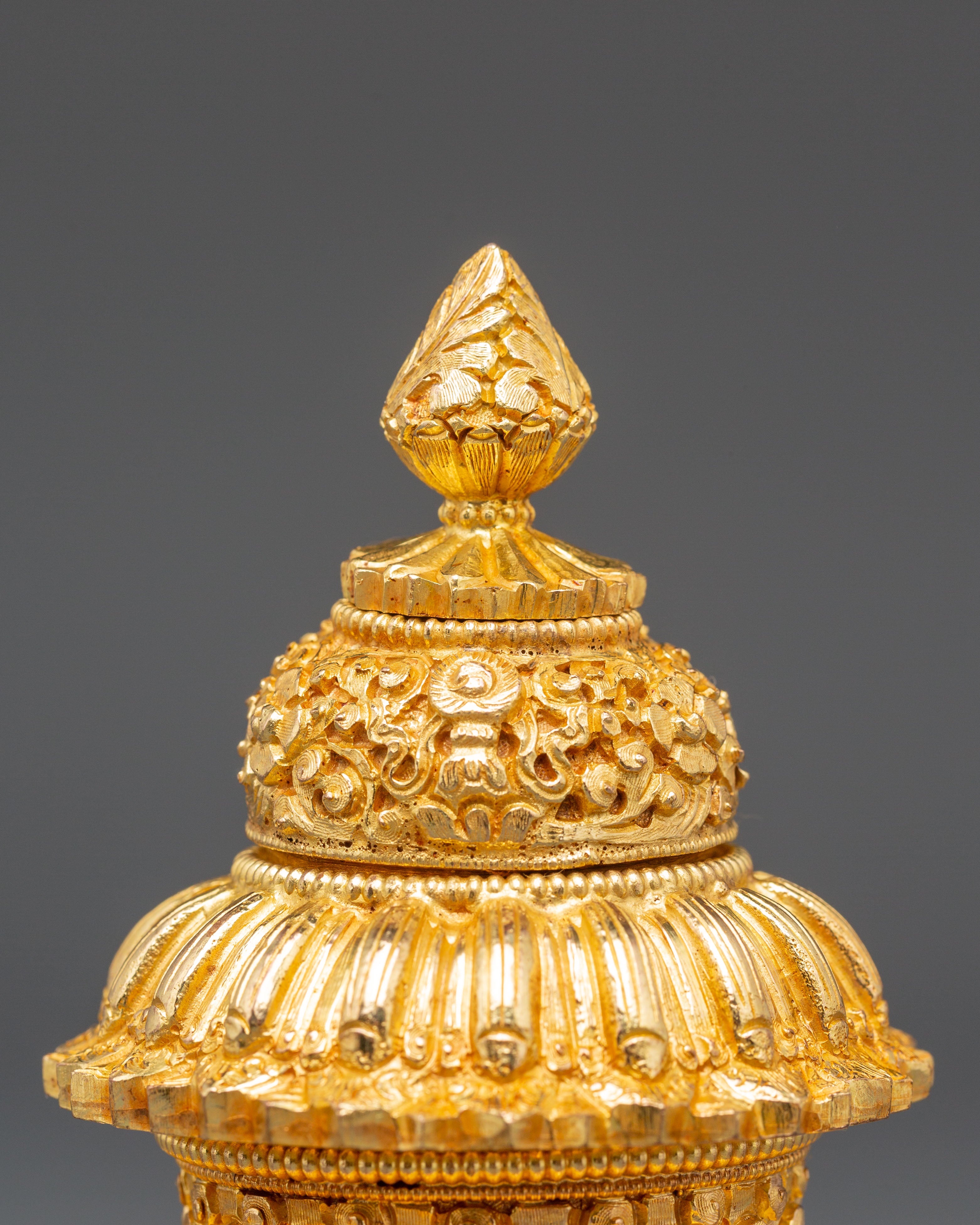 Ceremonial Rice Pot | Tibetan Buddhist Offering Vessel for Ritual