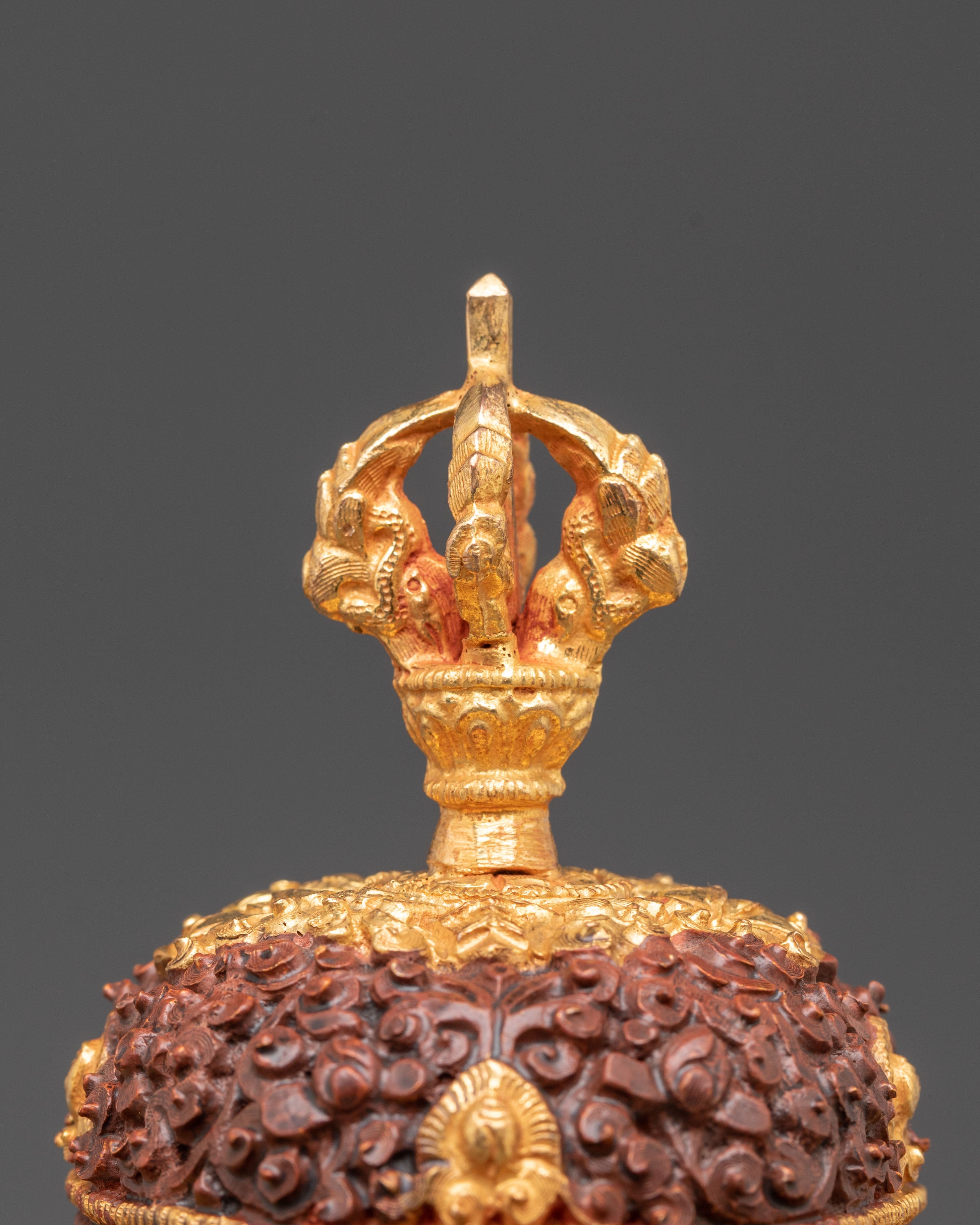 Oxidized Copper Kapala | Gold Plated Kapala