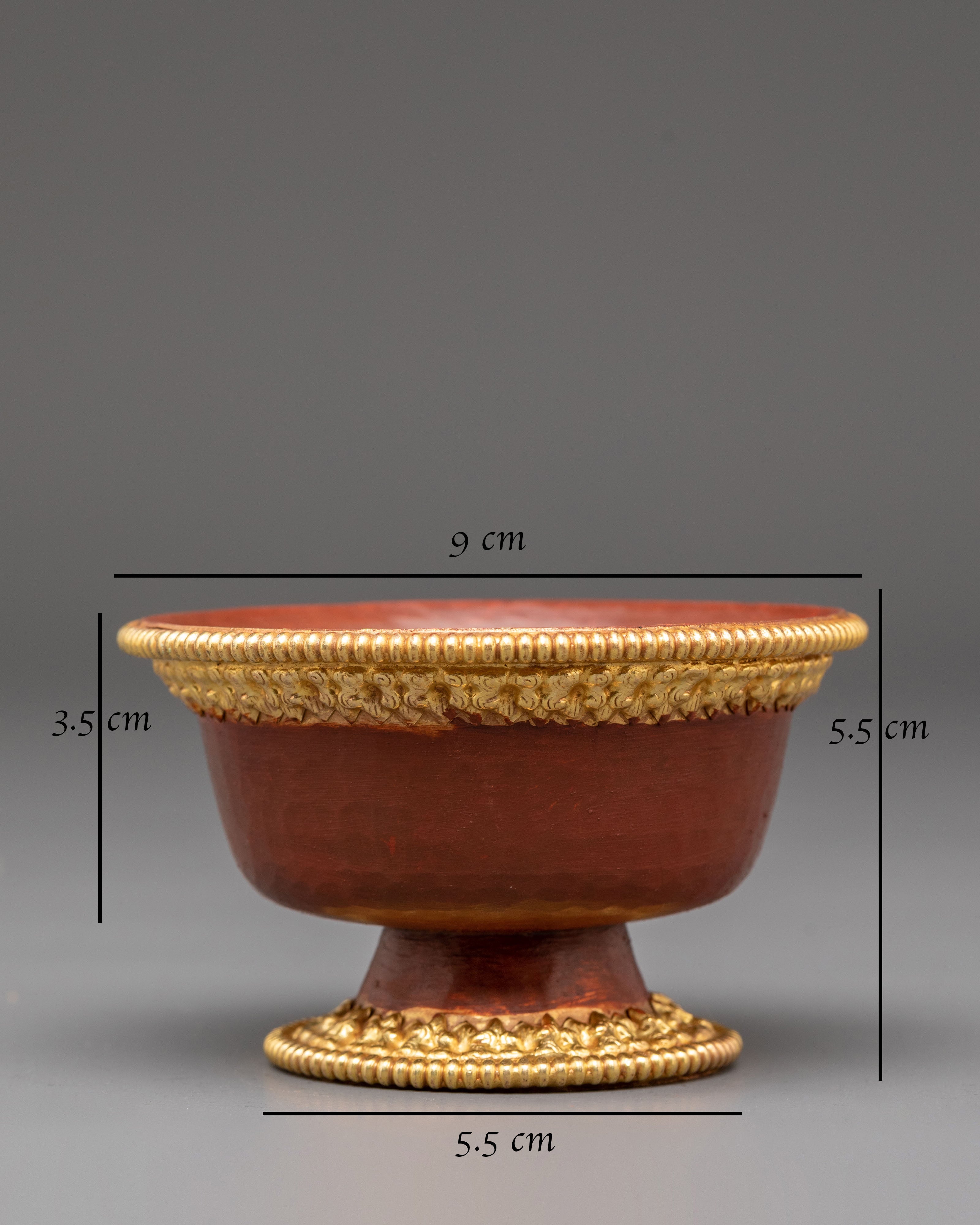 Tibetan Gold Plated Offering Bowl Set | Buddhist Ritual and Altar Decor