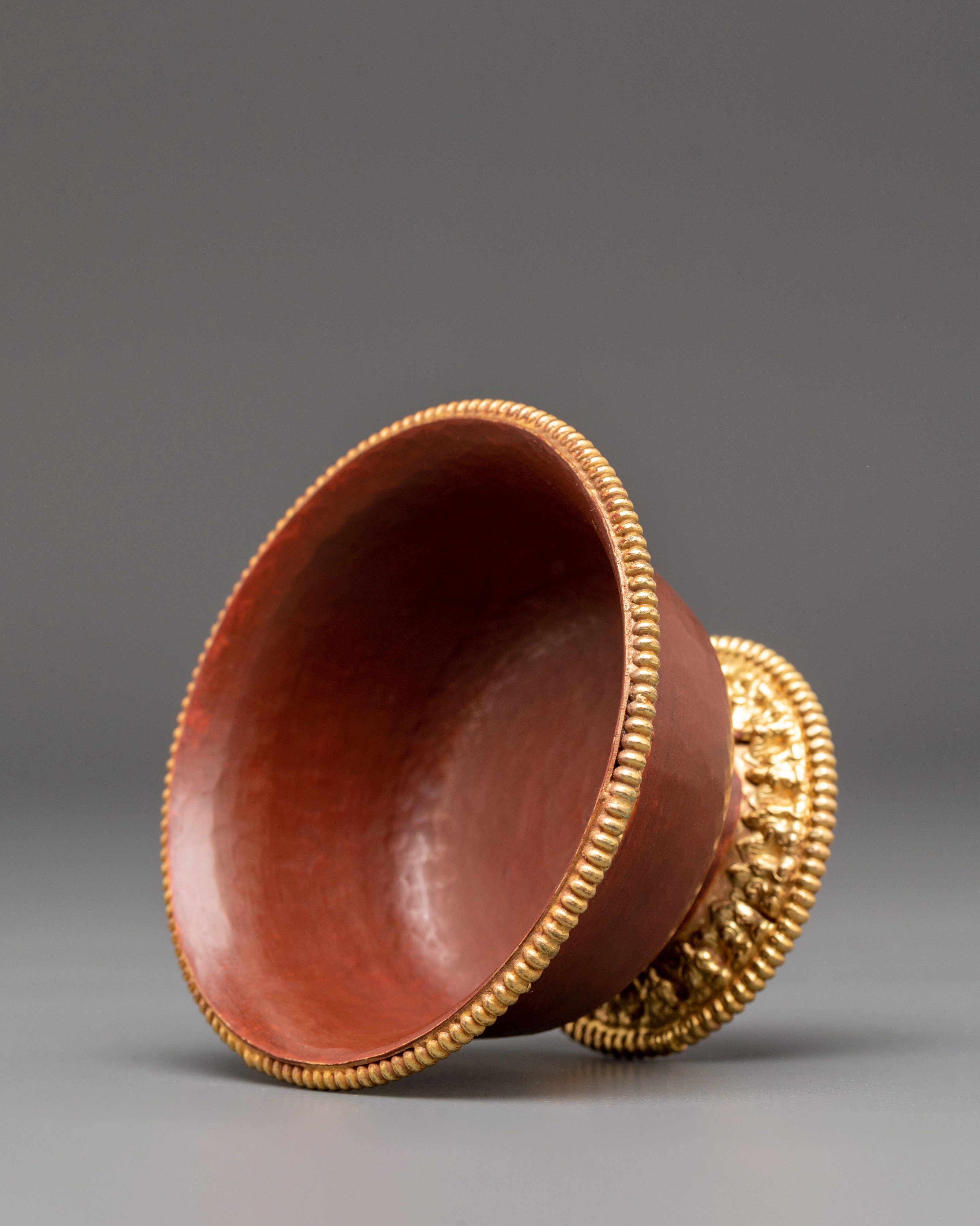 Tibetan Gold Plated Offering Bowl Set | Buddhist Ritual and Altar Decor