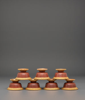 Tibetan Gold Plated Offering Bowl Set