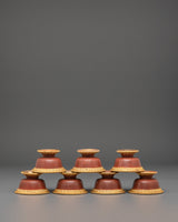 Tibetan Gold Plated Offering Bowl Set