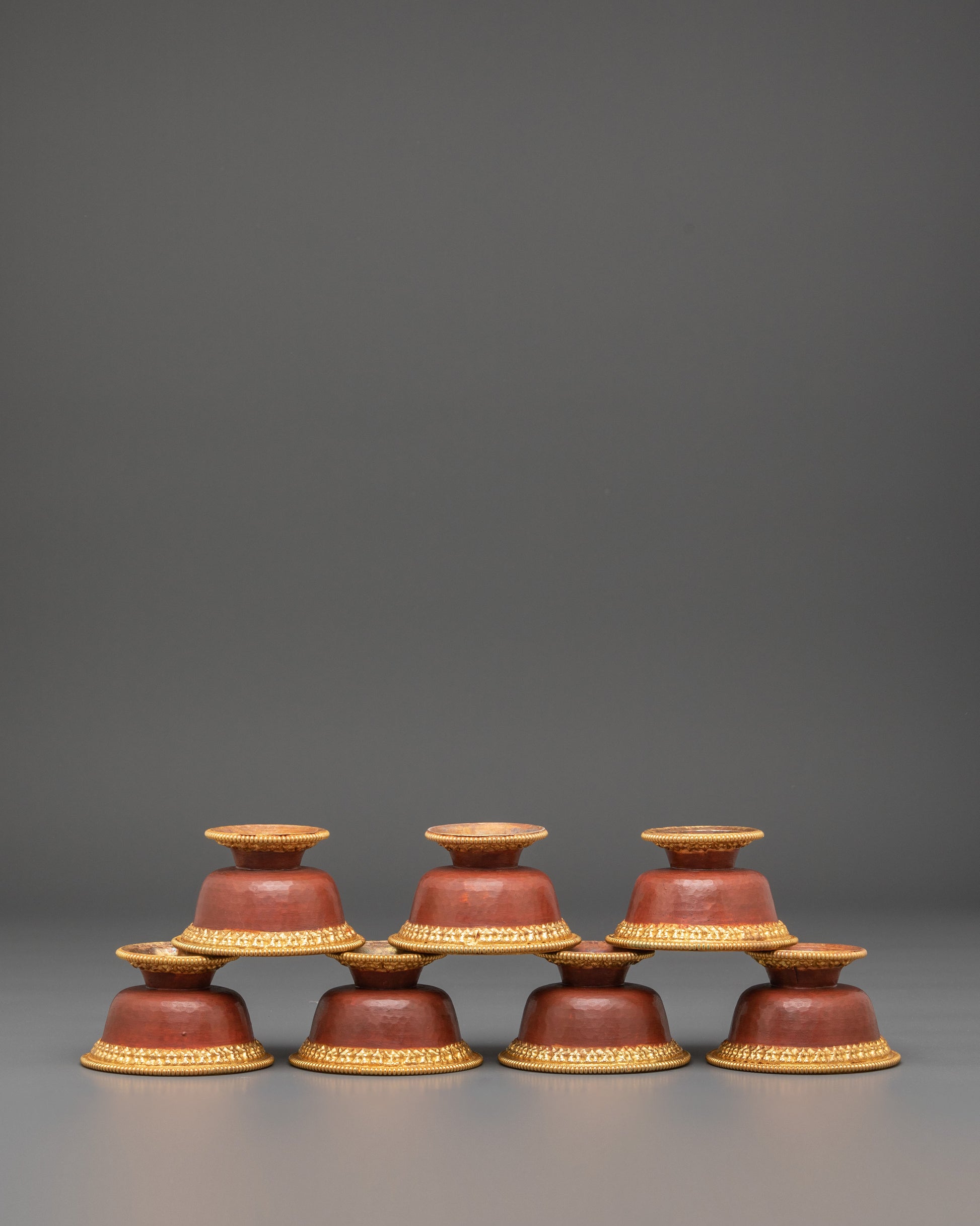 Tibetan Gold Plated Offering Bowl Set