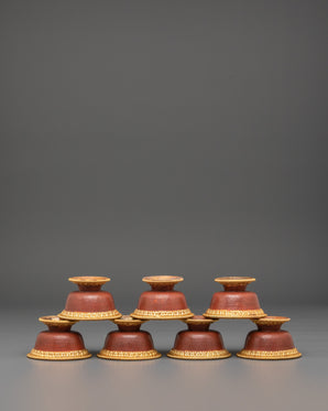 Tibetan Gold Plated Offering Bowl Set