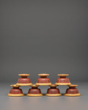 Tibetan Gold Plated Offering Bowl Set