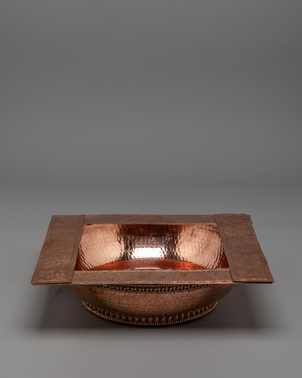Copper Buddhist Water Offering Set | Traditional Tibetan Ritual Offering Vessel