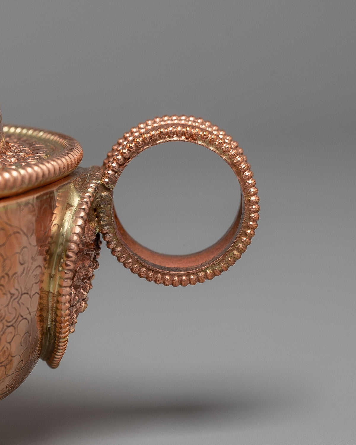 Copper Buddhist Water Offering Set | Traditional Tibetan Ritual Offering Vessel