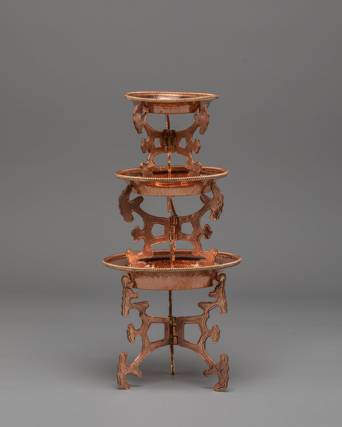 Copper Buddhist Water Offering Set | Traditional Tibetan Ritual Offering Vessel