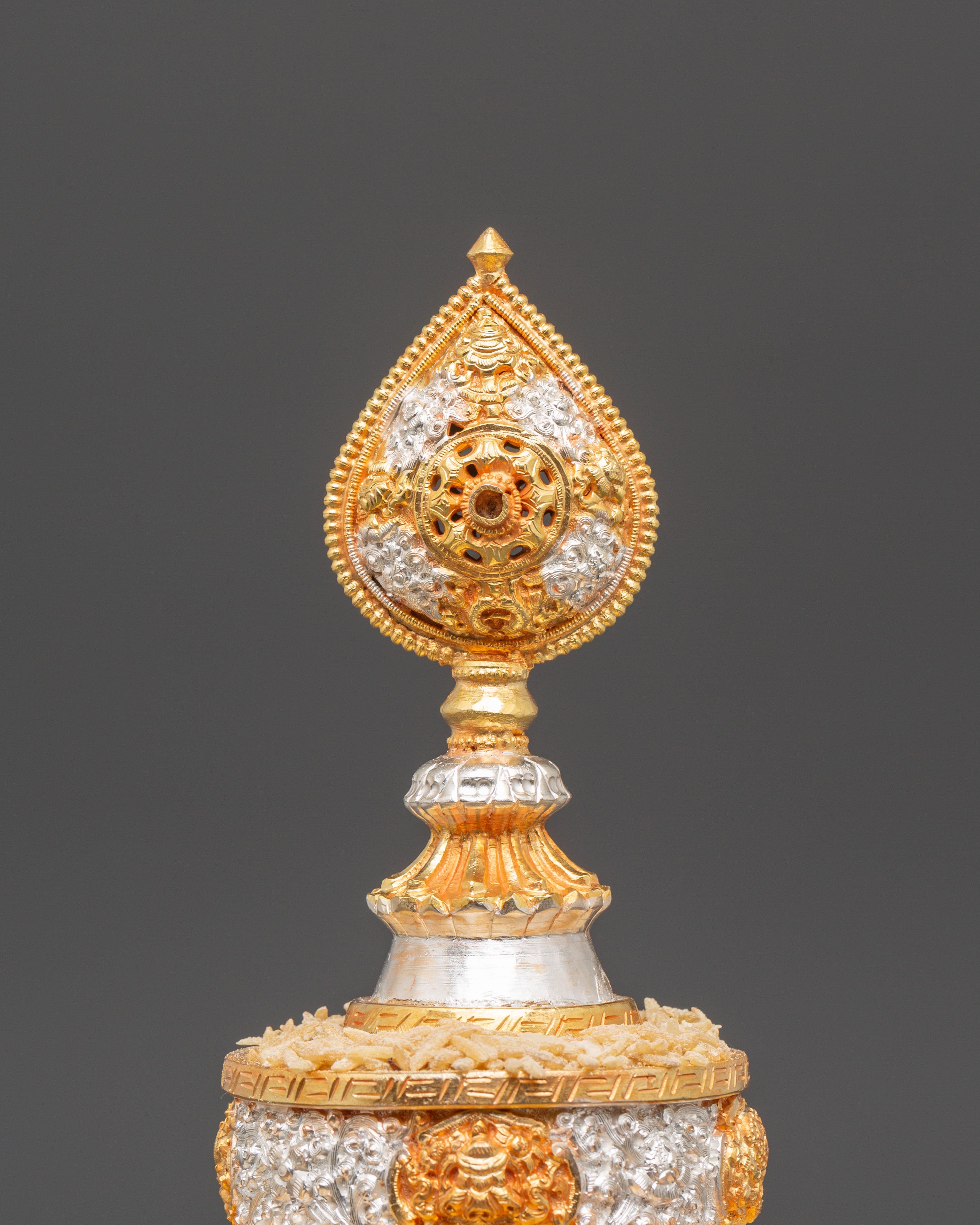 Silver Gold Plated Mandala | Tibetan Symbol of Balance and Enlightenment