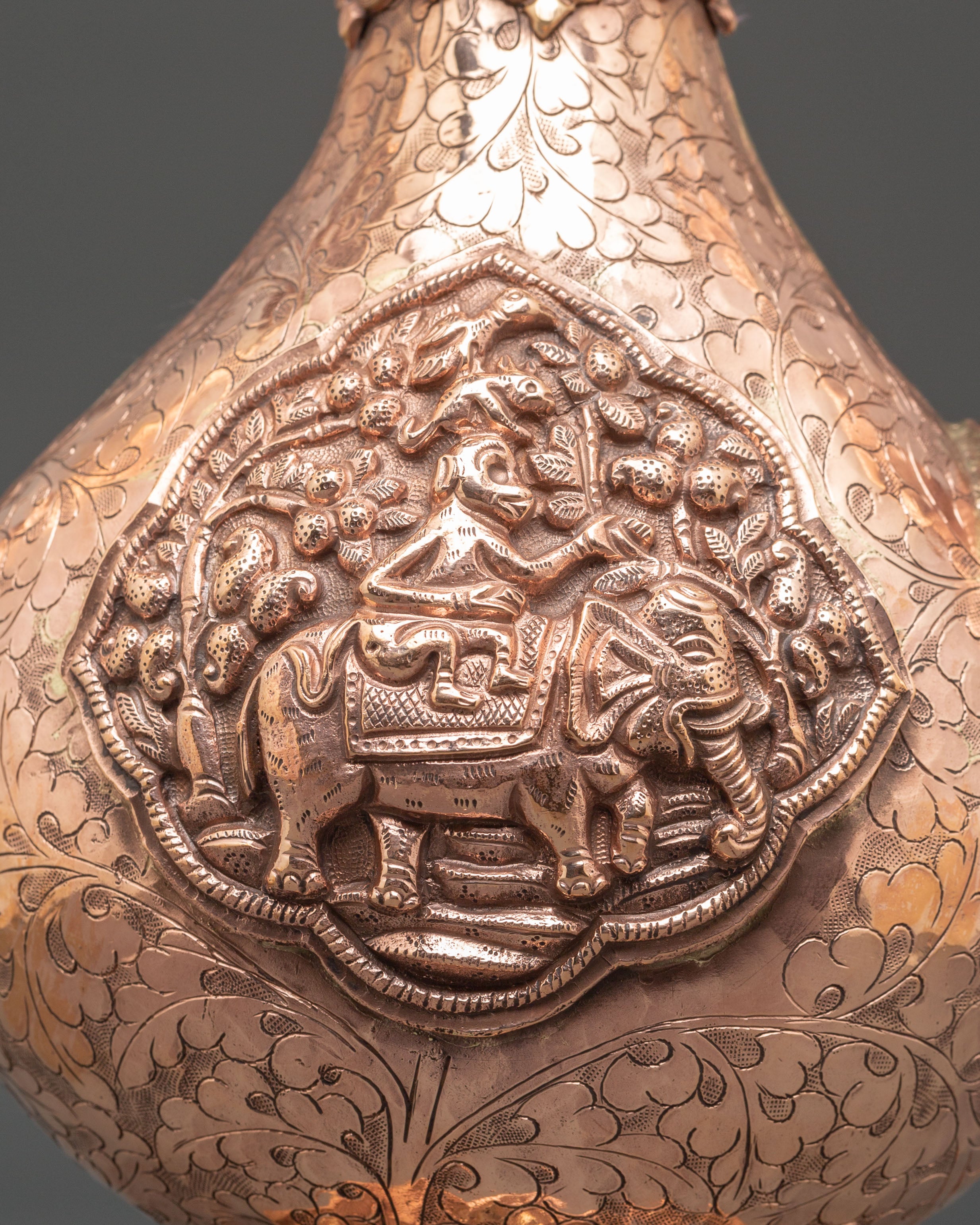 Copper Ritual Bhumba | Tibetan Buddhist Water Offering Vessel for Purification