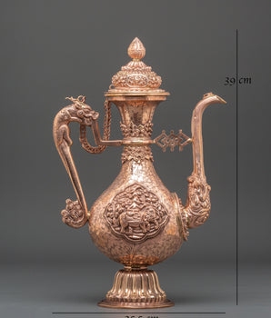 Copper Ritual Bhumba | Tibetan Buddhist Water Offering Vessel for Purification