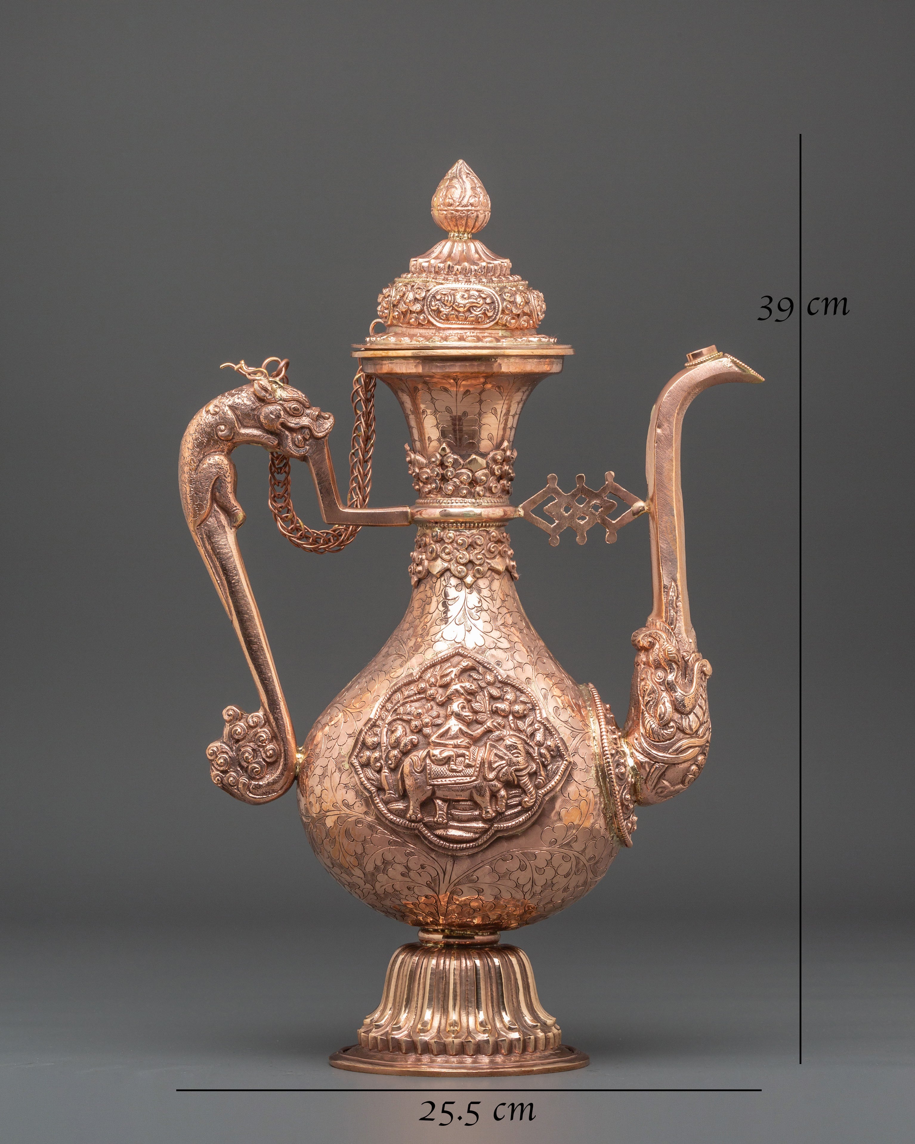 Copper Ritual Bhumba | Tibetan Buddhist Water Offering Vessel for Purification