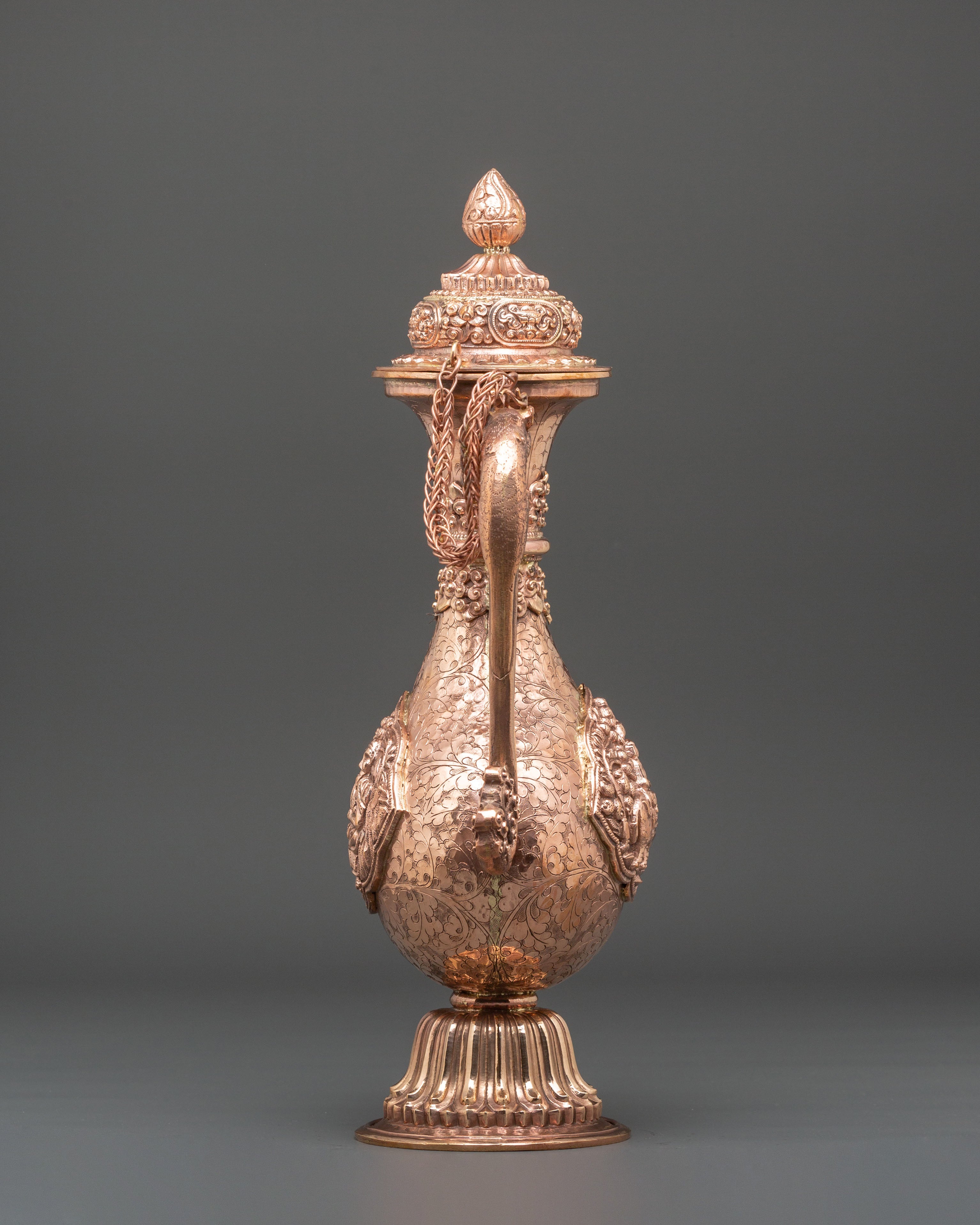 Copper Ritual Bhumba | Tibetan Buddhist Water Offering Vessel for Purification