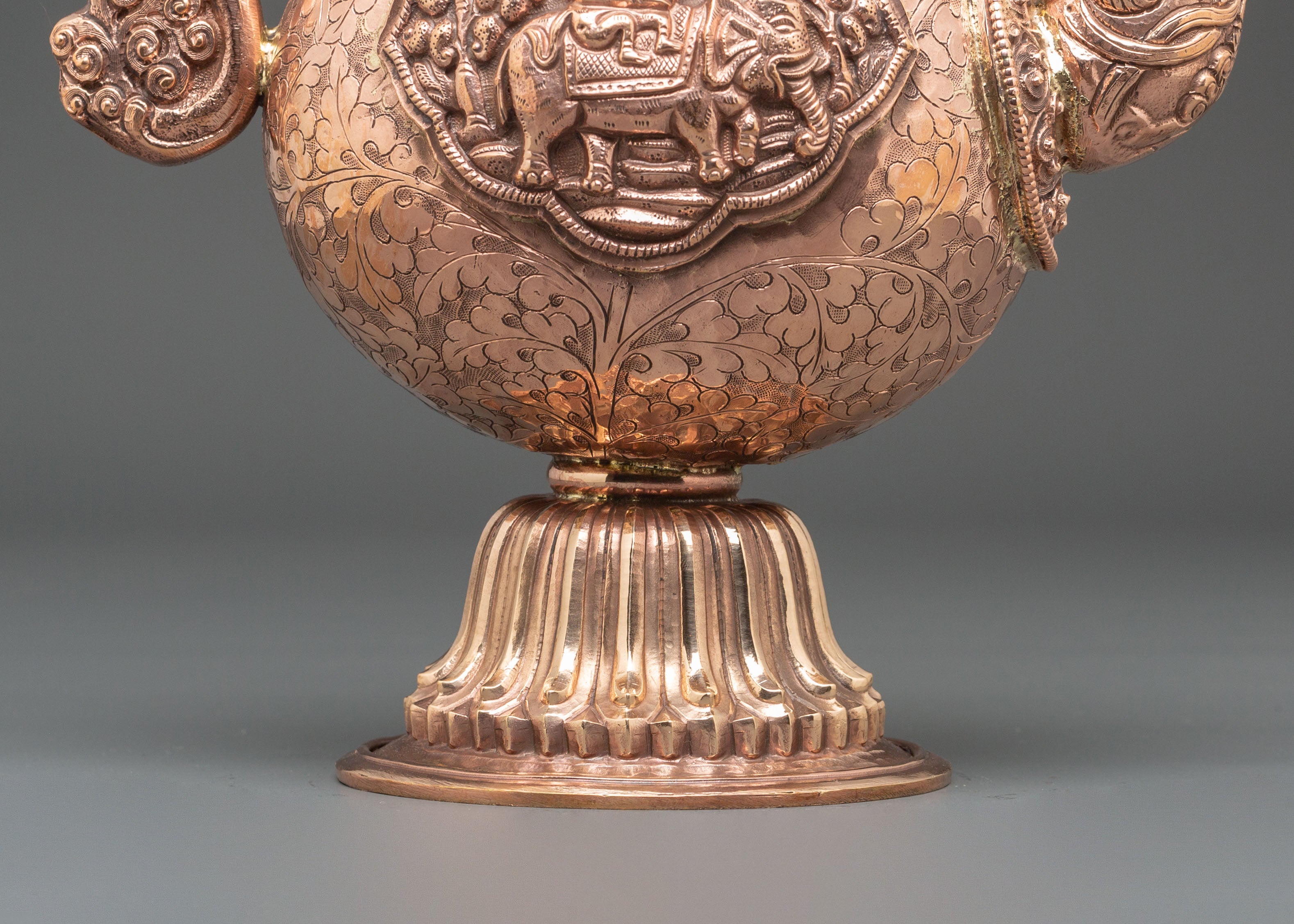 Copper Ritual Bhumba | Tibetan Buddhist Water Offering Vessel for Purification