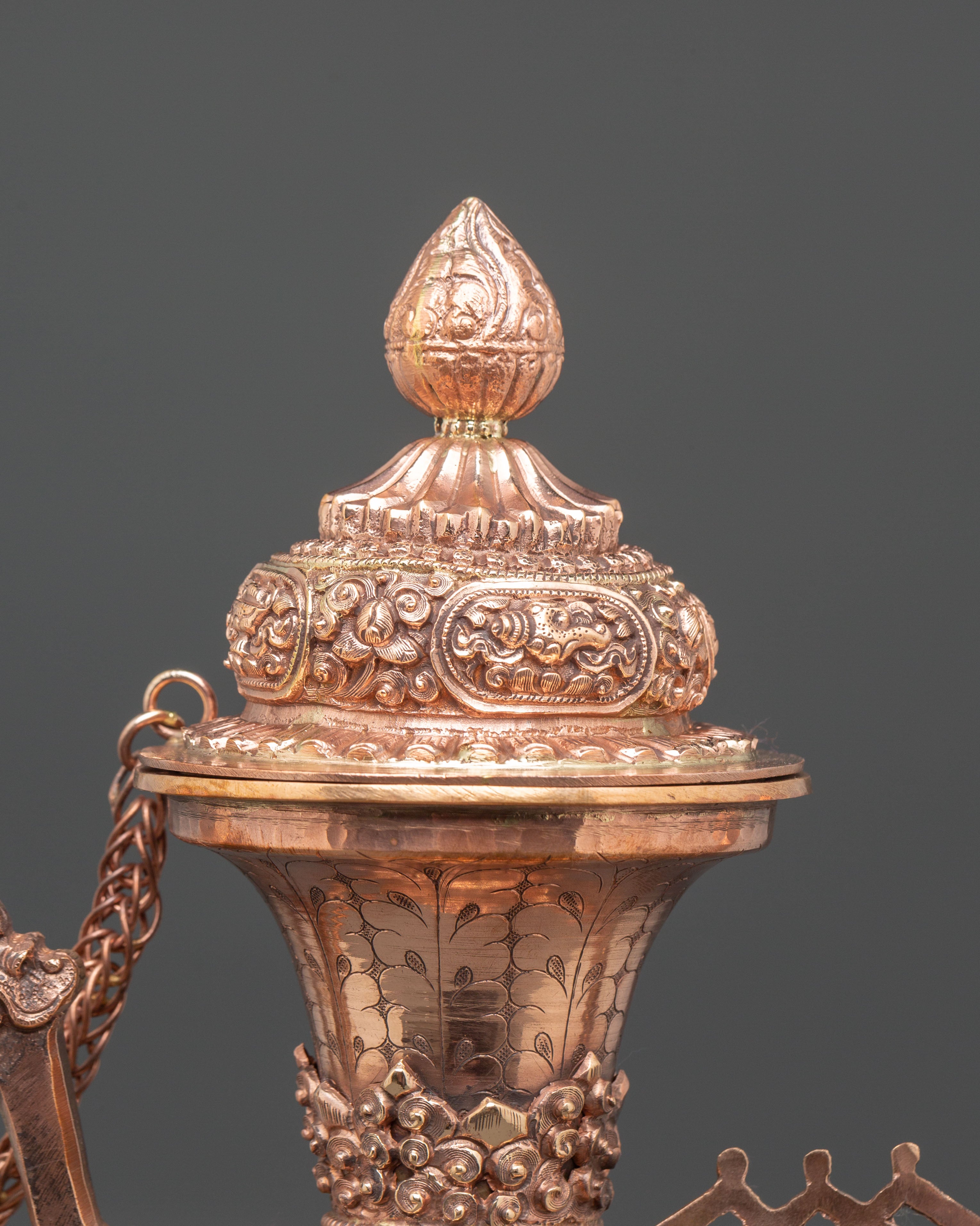 Copper Ritual Bhumba | Tibetan Buddhist Water Offering Vessel for Purification