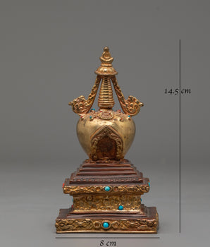 Handmade Tibetan Stupa For Decor | Buddhist Symbol of Enlightenment