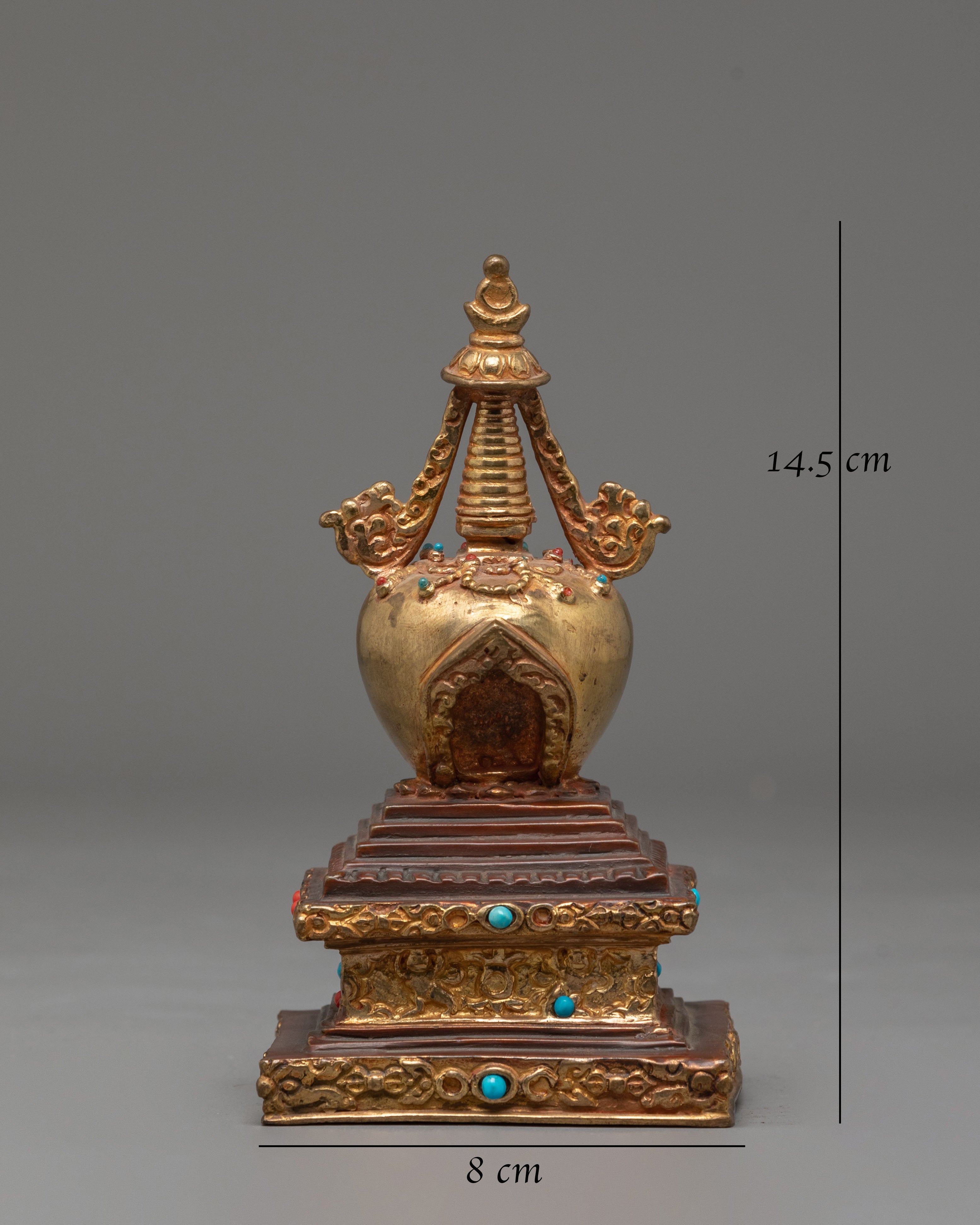 Handmade Tibetan Stupa For Decor | Buddhist Symbol of Enlightenment