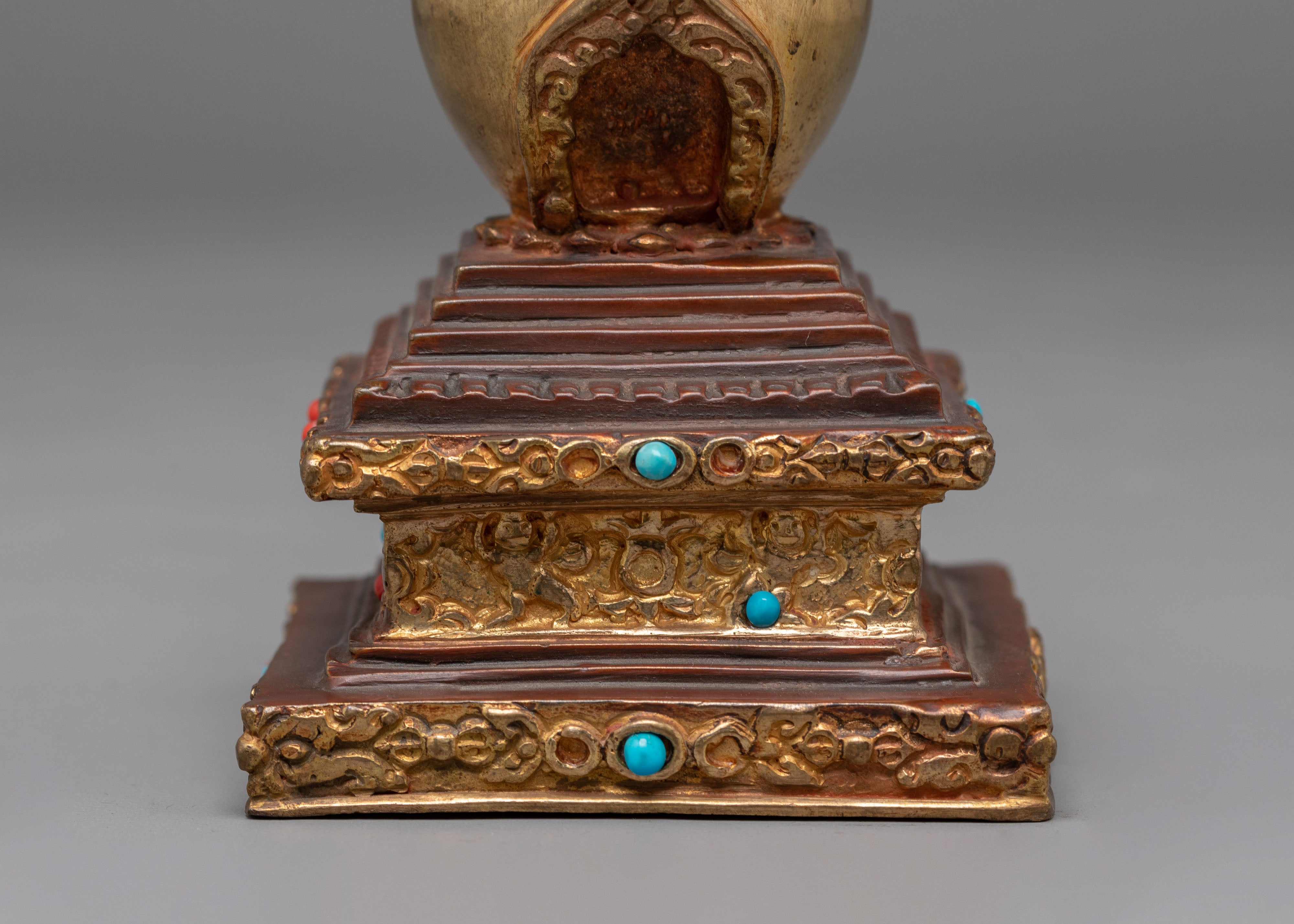 Handmade Tibetan Stupa For Decor | Buddhist Symbol of Enlightenment