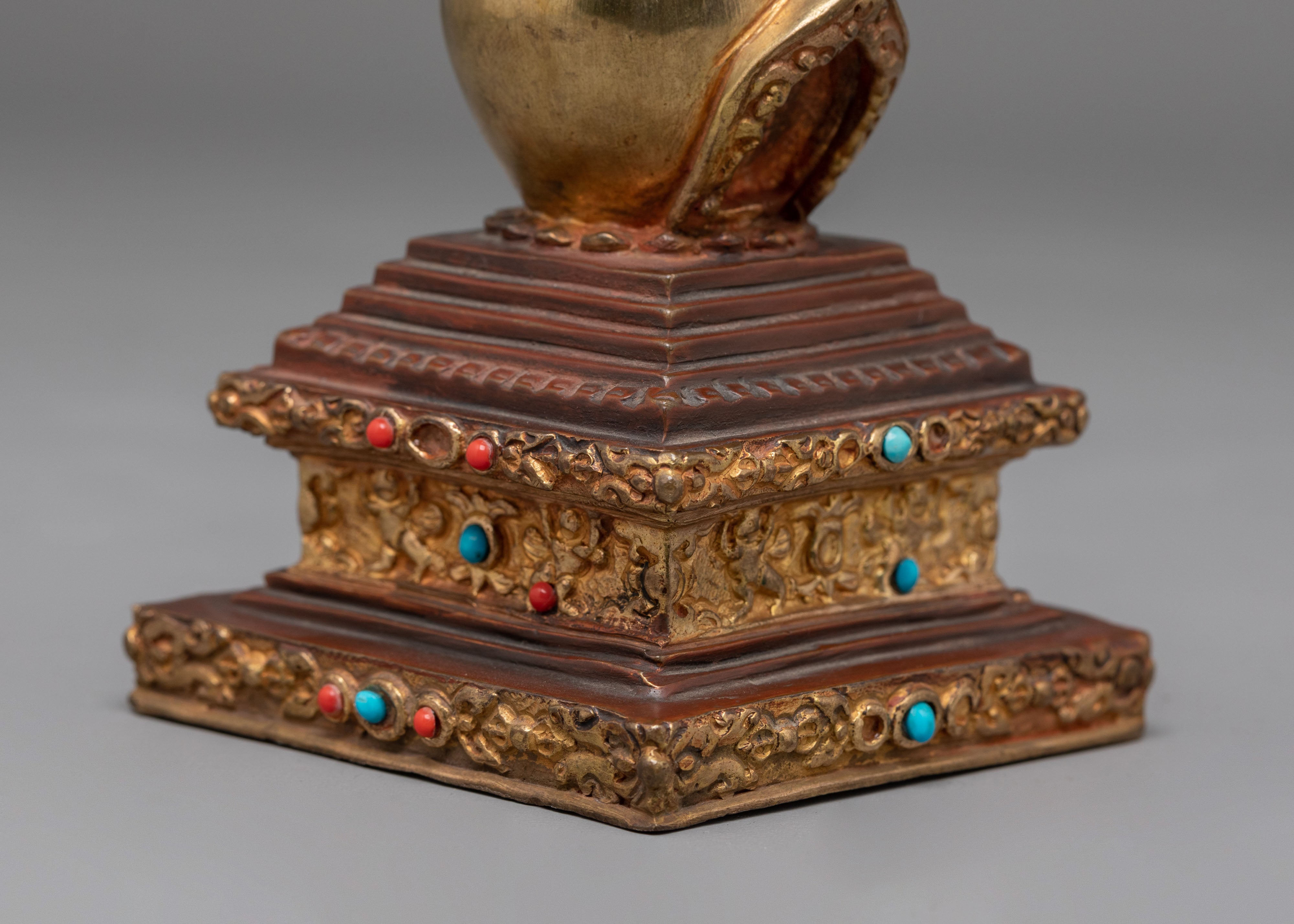 Handmade Tibetan Stupa For Decor | Buddhist Symbol of Enlightenment