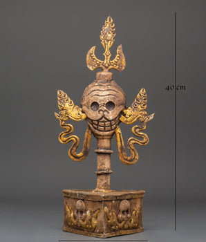 Tibetan Skull Ritual Decor | Sacred Buddhist Art