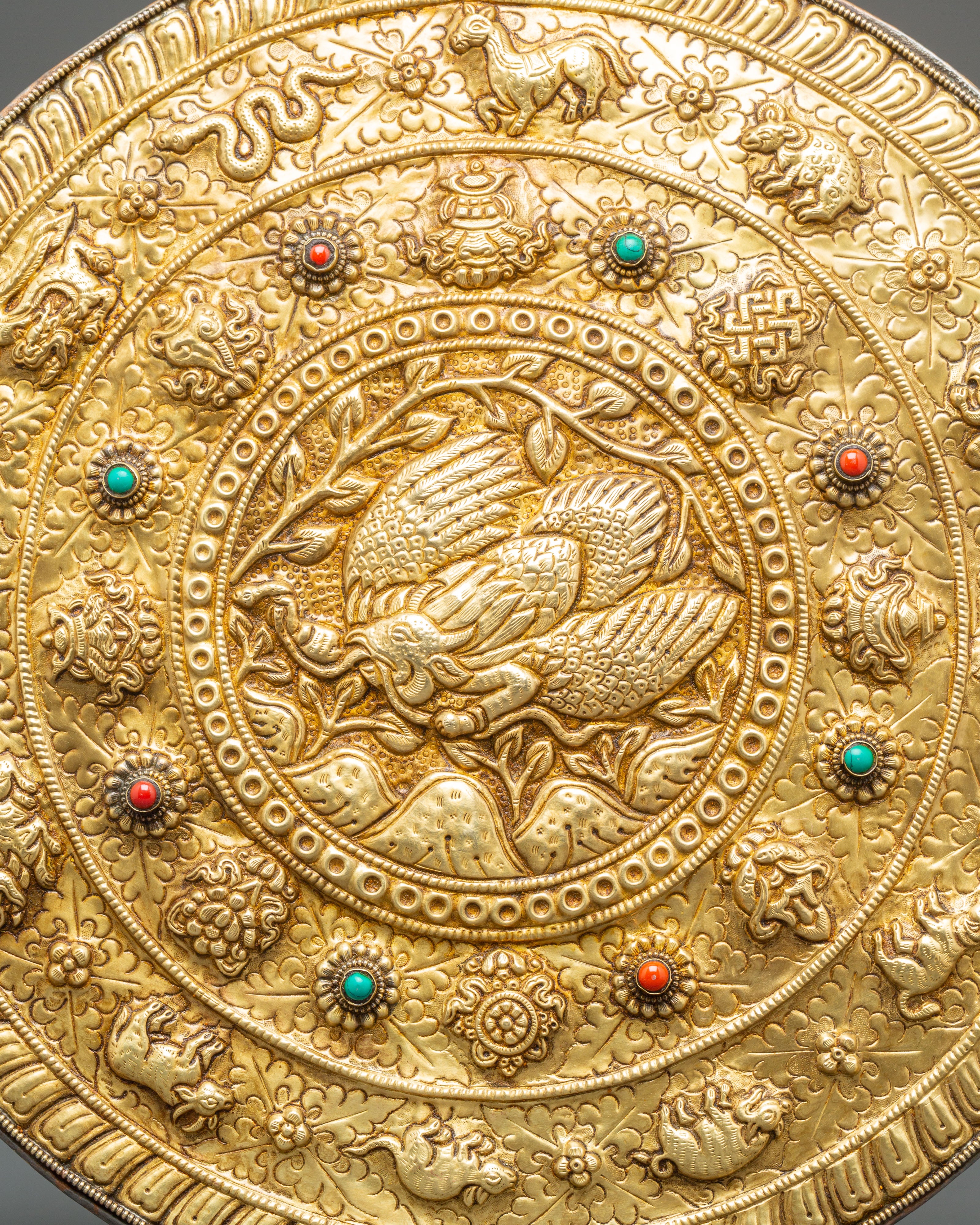 Tibetan Religious Wall Hanging | Sacred Buddhist Symbol for Peace and Prosperity