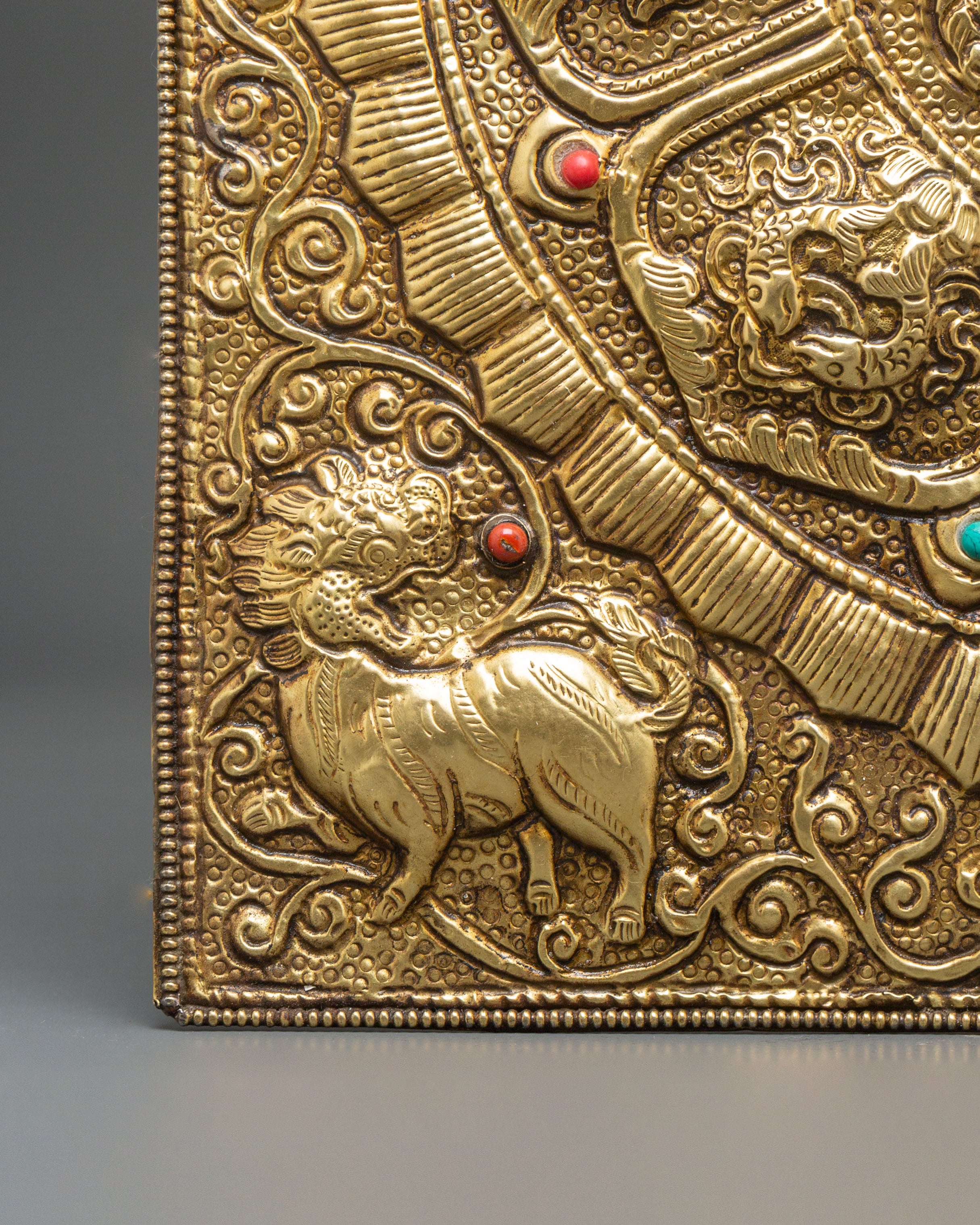 Tibetan Auspicious Symbol Wall Hanging | Handcrafted Brass Buddhist Art